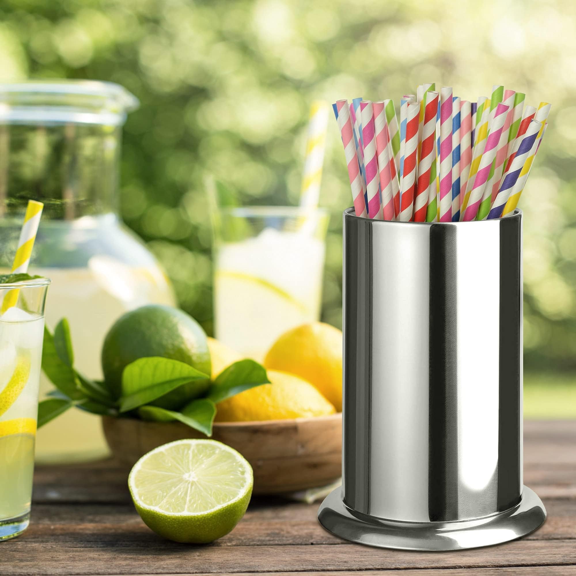 Mylifeunit Straw Holder For Counter, Stainless Steel Coffee Stirrers Holder 67 X 49