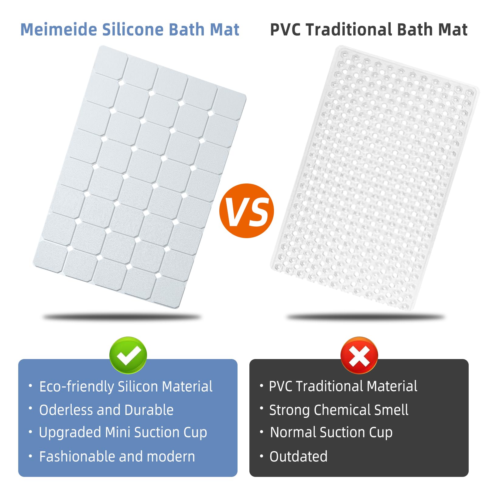 Bathtub Mat Non Slip Silicone Soft Odorless Bath Mat With Mini Suction Cups Bath Tub Mat Non Slip Shower Mat Non Slip Foldable M