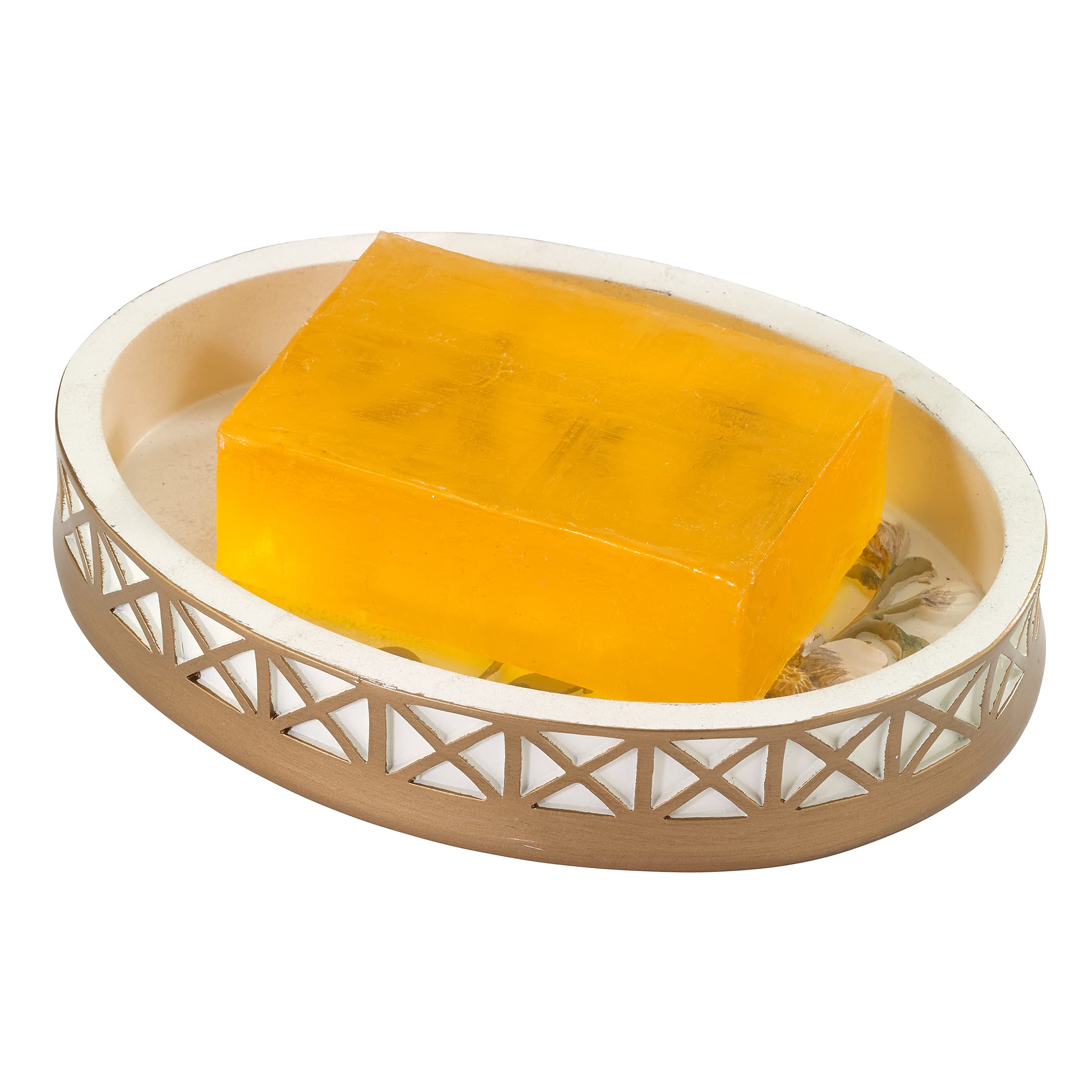 Avanti Linens - Soap Dish, Paris Inspired Decor For Bathroom Or Kitchen (Paris Botanique Collection)