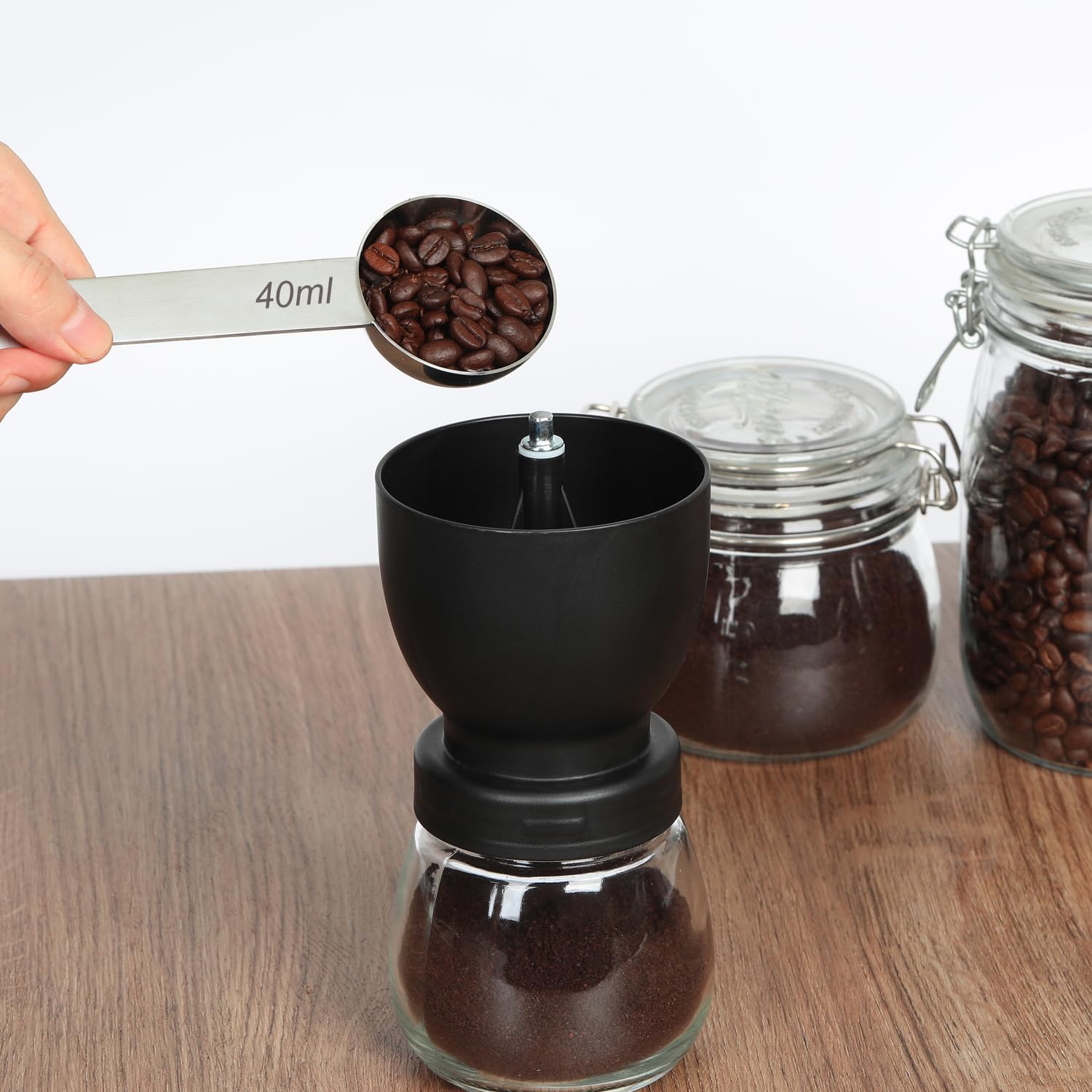 Udqyq Stainless Steel Measuring Spoons Coffee Scoop With 30Ml & 40Ml Measuring Tablespoon,Metal Dual Sided Long Handles Measurin