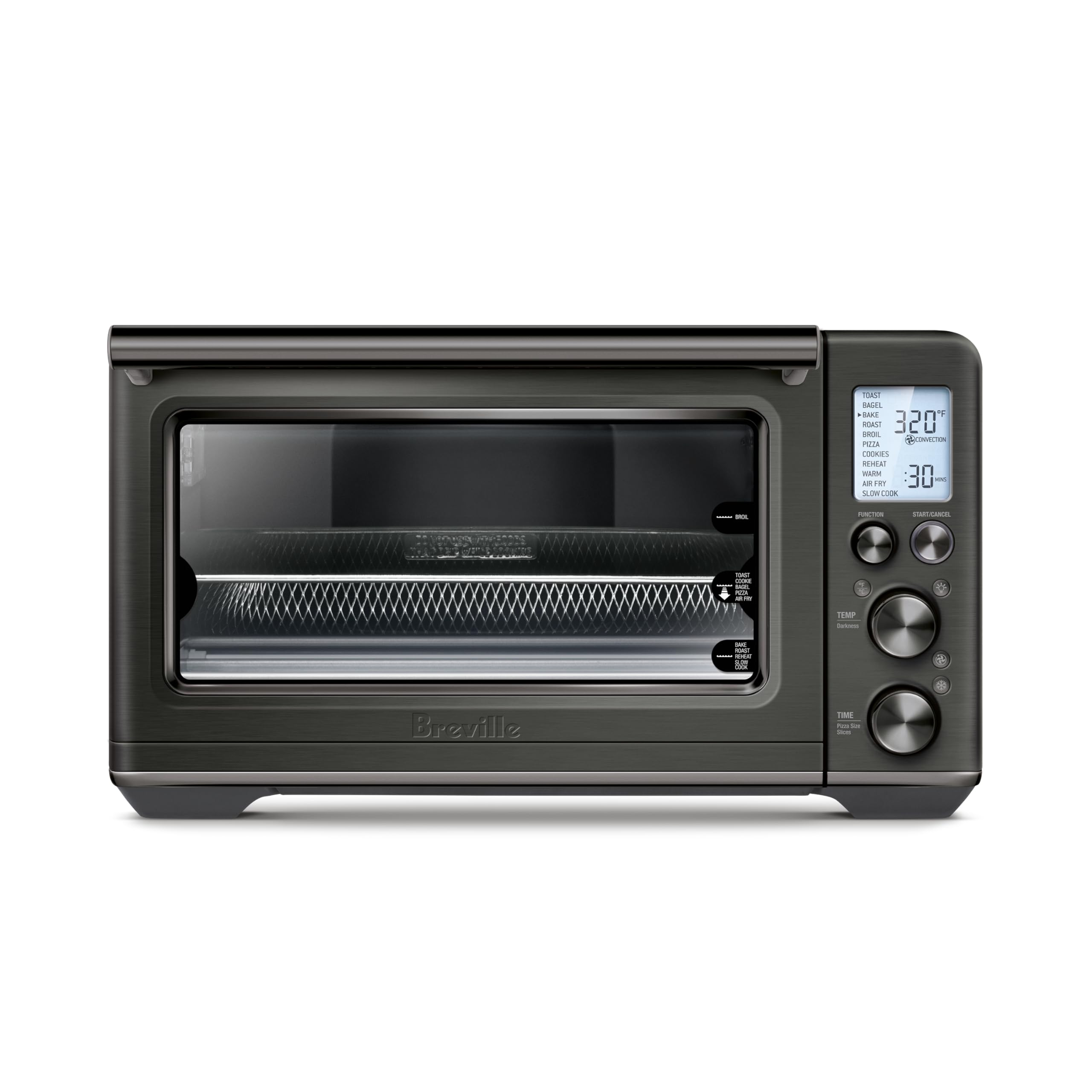 Breville BOV860NRE Smart Oven Air Fryer and Convection Oven, Metallics, Noir
