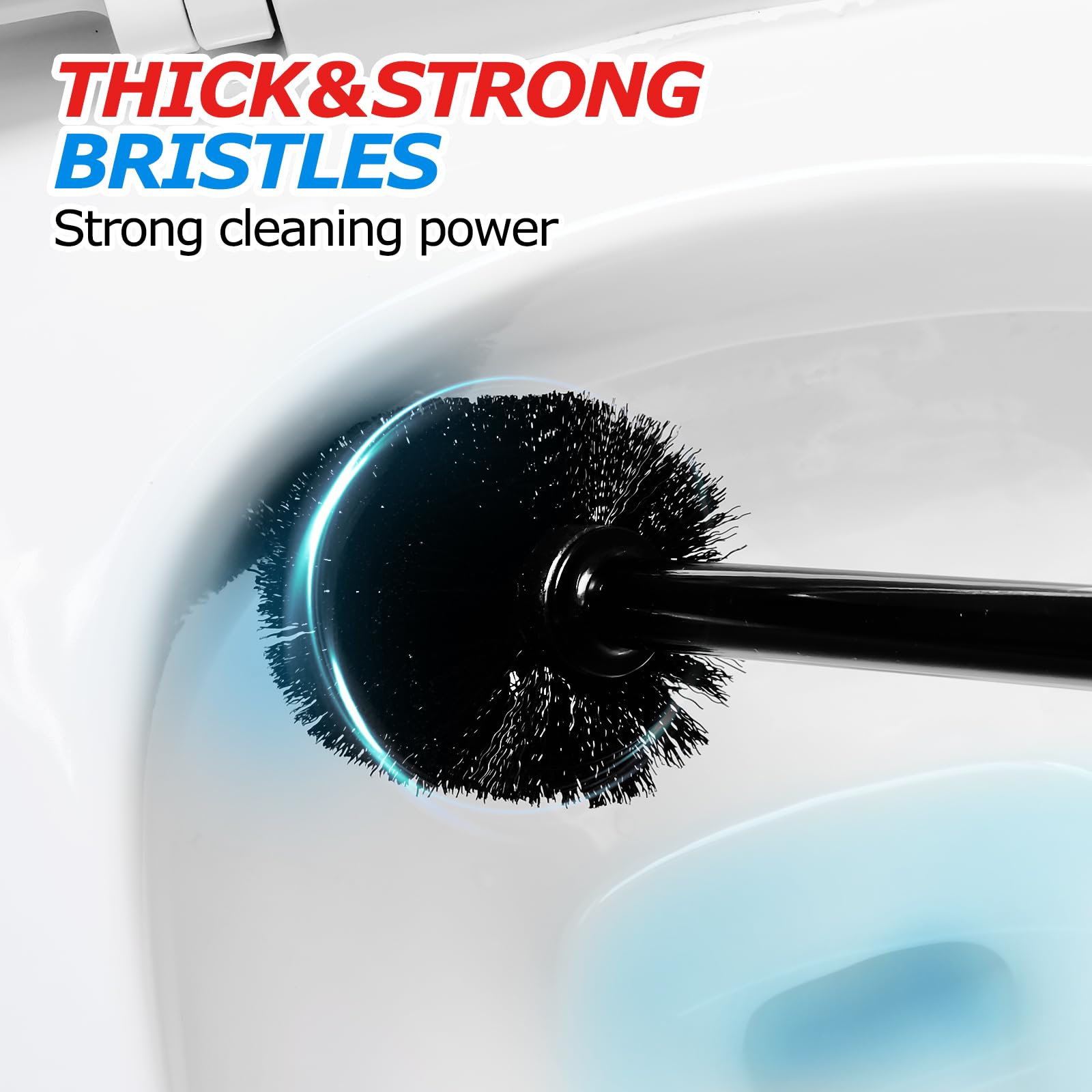FORASTO 3Pack Toilet Brush and Plunger Set, Extended Handle Plunger,Toilet Bowl Brush Plunger Set,Bathroom Cleaning Tools,Toilet