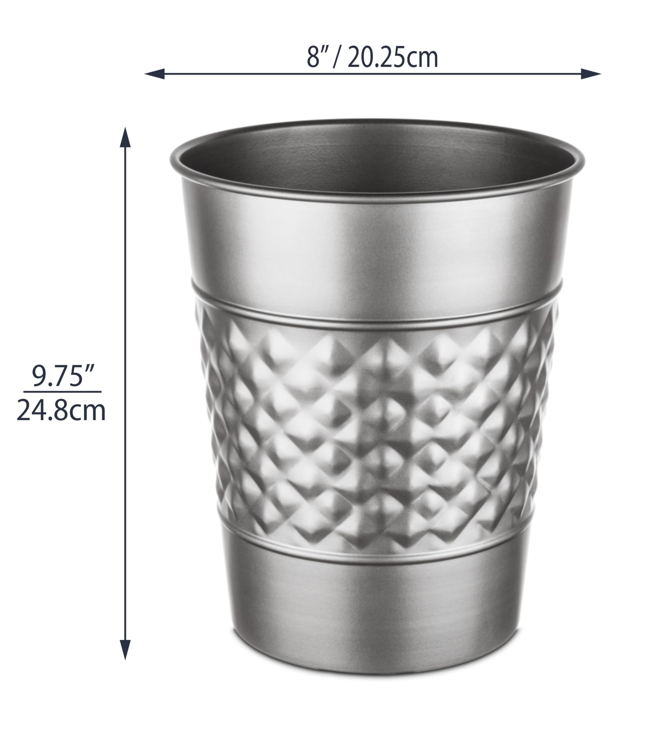 Monarch Abode Handcrafted Metal Wastebasket Trash Can For Home Office Bedroom, Decorative Wastebasket, Modern Bathroom Decor, Du