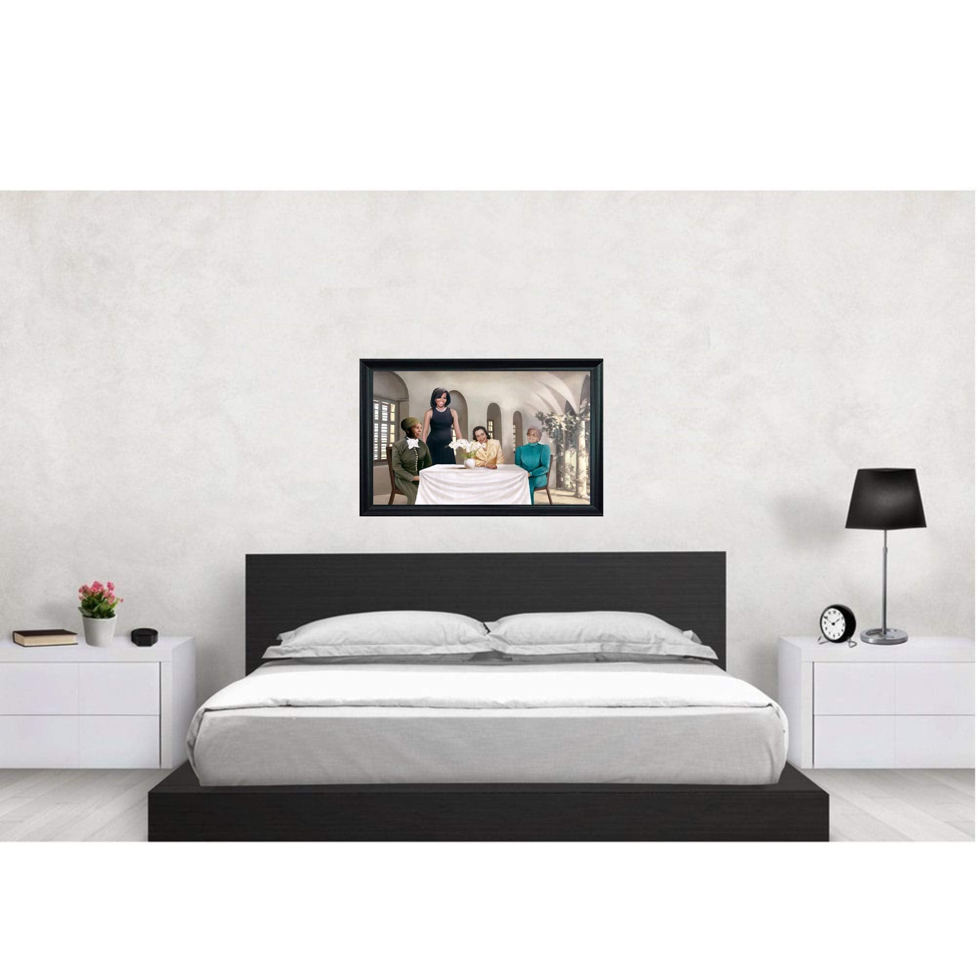 Civil Rights Women Wall Art Decor Framed Print | 24X36 Premium (Canvas/Painting Like) Textured Poster | Harriet Tubman, Michelle