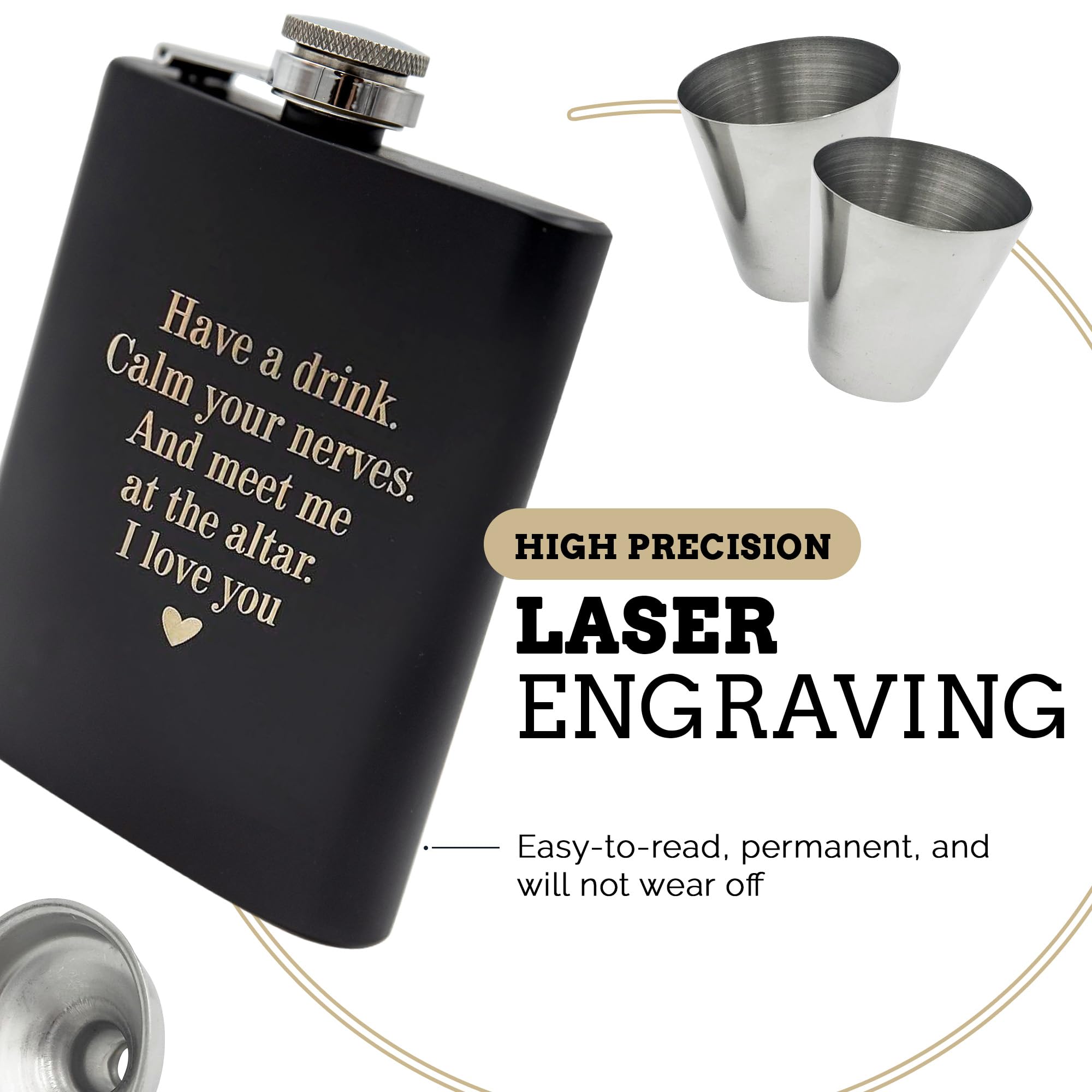 Groom Gifts From Bride On Wedding Day, Gifts For Groom To Be, Fiance Gift For Him, Engagement Flask, Wedding Gift For Husband, F