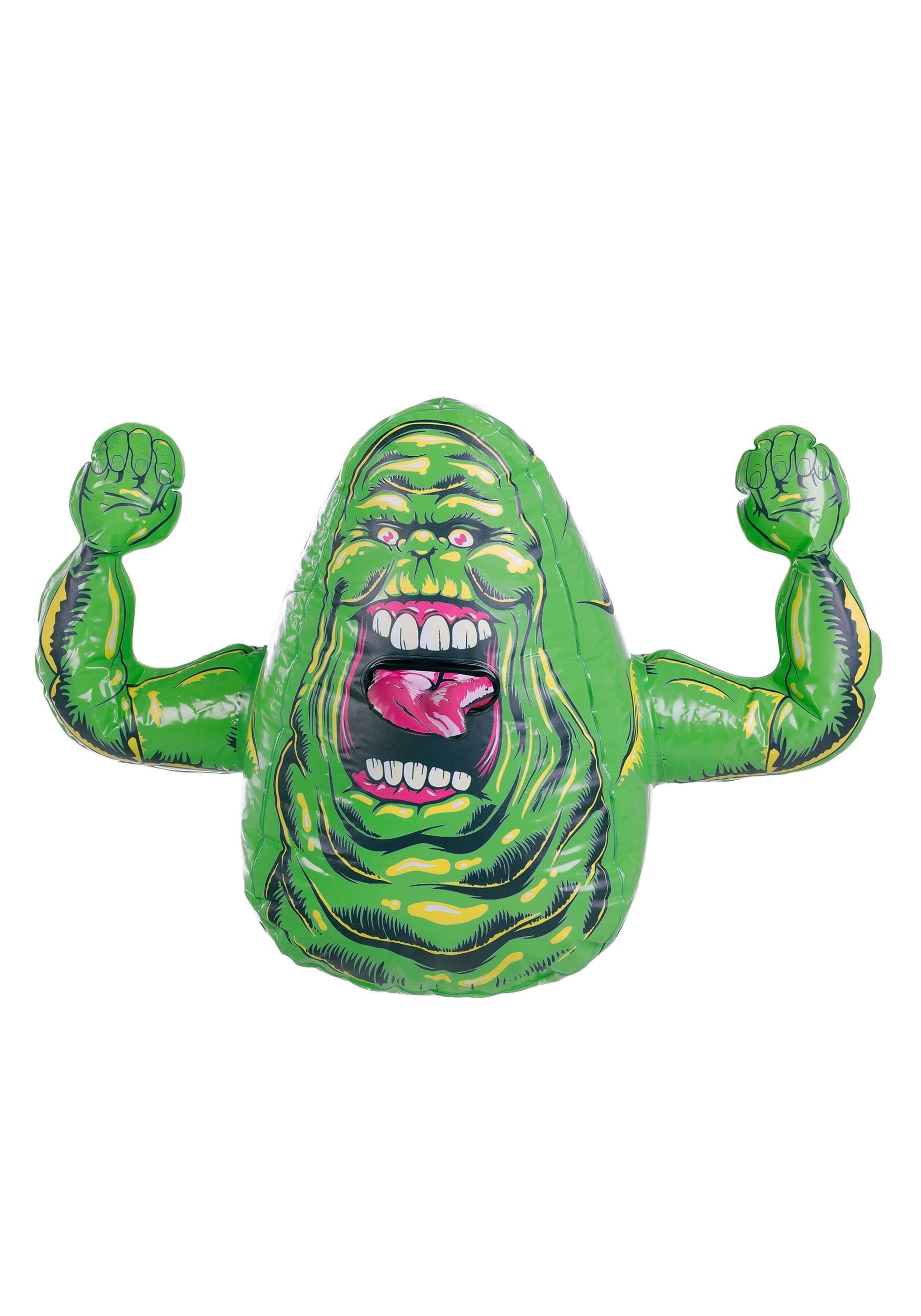 Fun Costumes Ghostbusters Inflatable Slimer Window Cling Decoration | Green Hanging Ghost Halloween Decor for Windows Standard