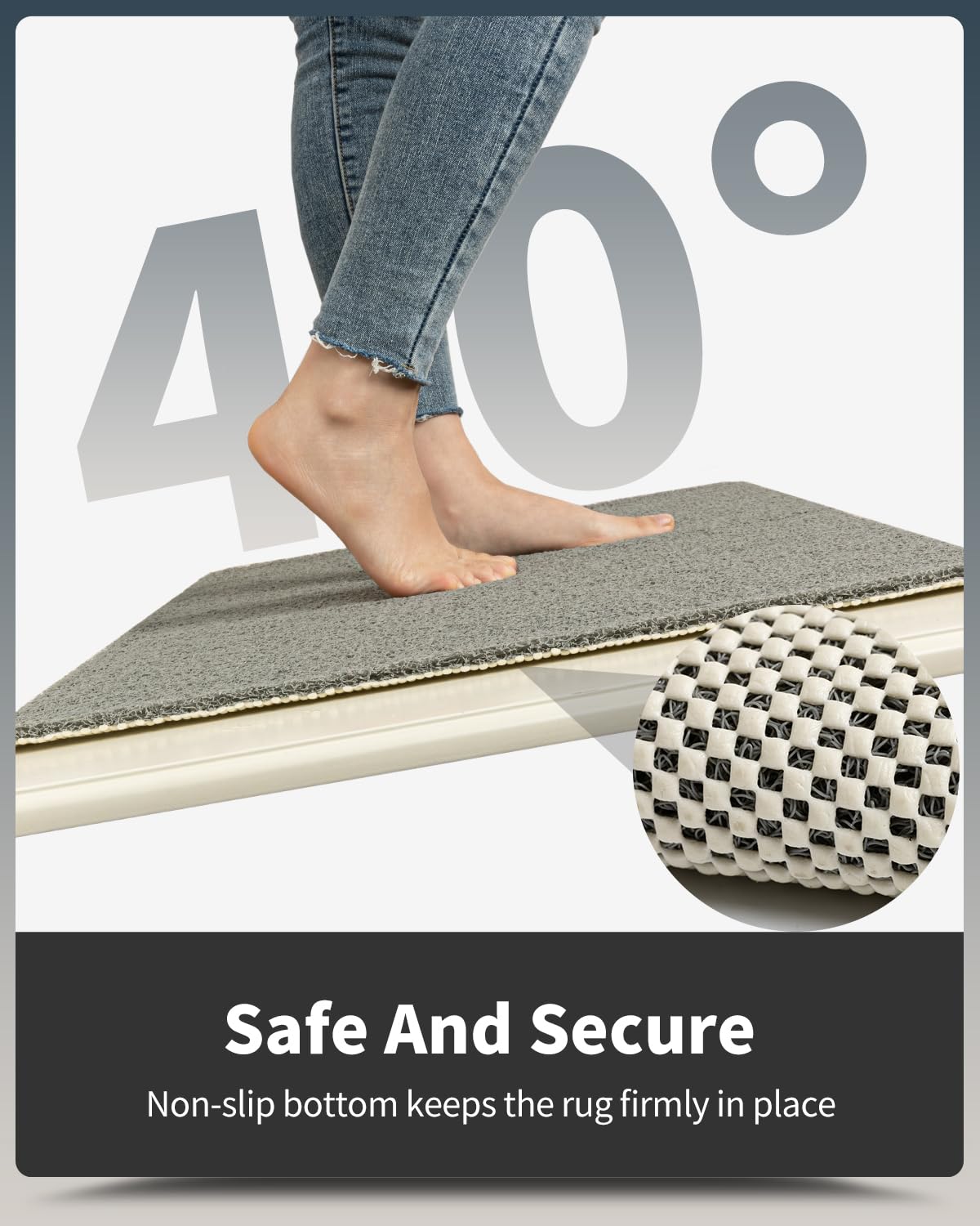 Non-Slip Bathtub Mat, 20X32 Inch, Shower Mats For Bath Tub, Pvc Loofah Bathroom Mats For Wet Areas, Quick Drying