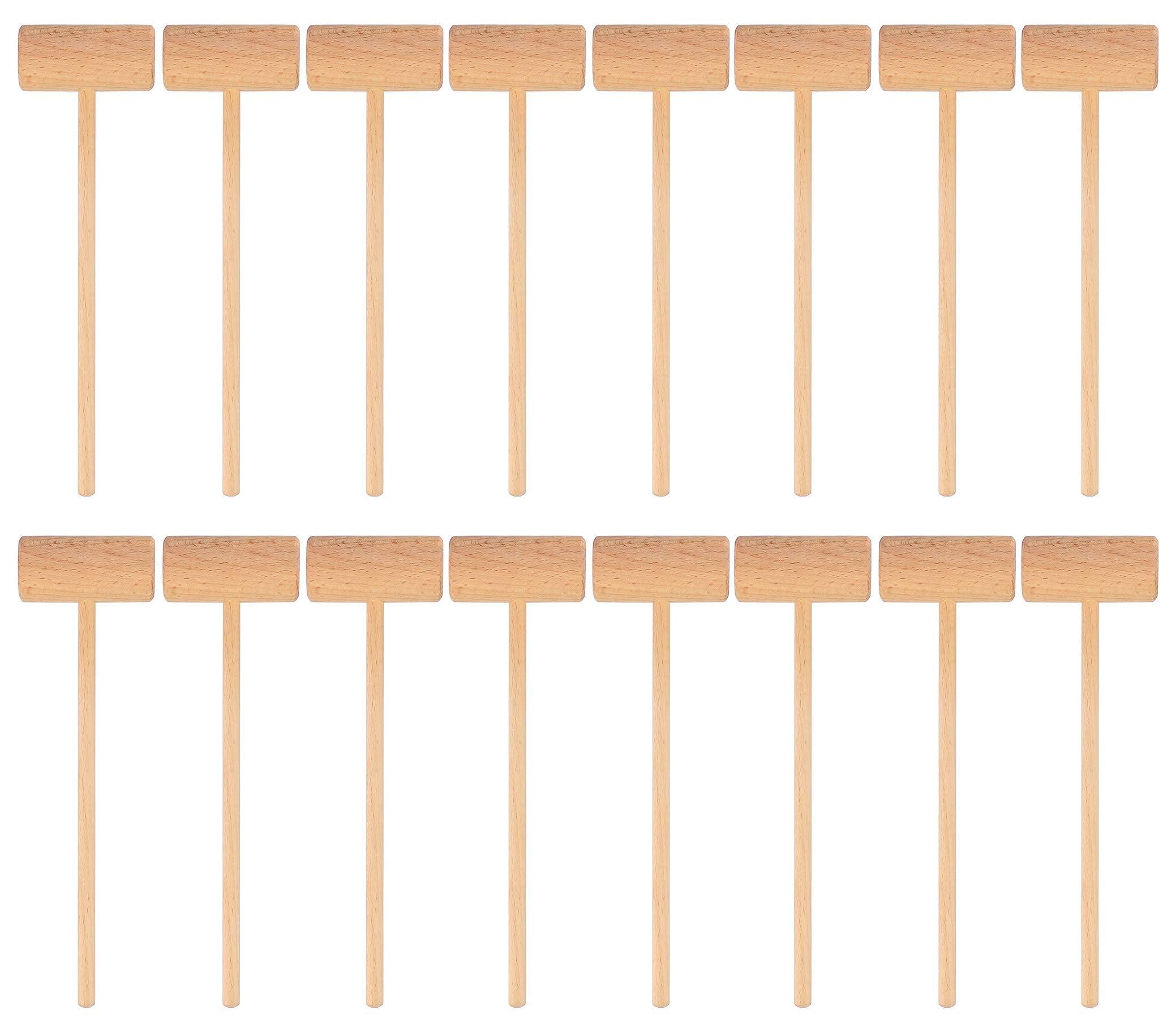 8.26'' Wooden Crab Mallets Crab Hammers Lobster Seafood Crackers (16 Pcs)