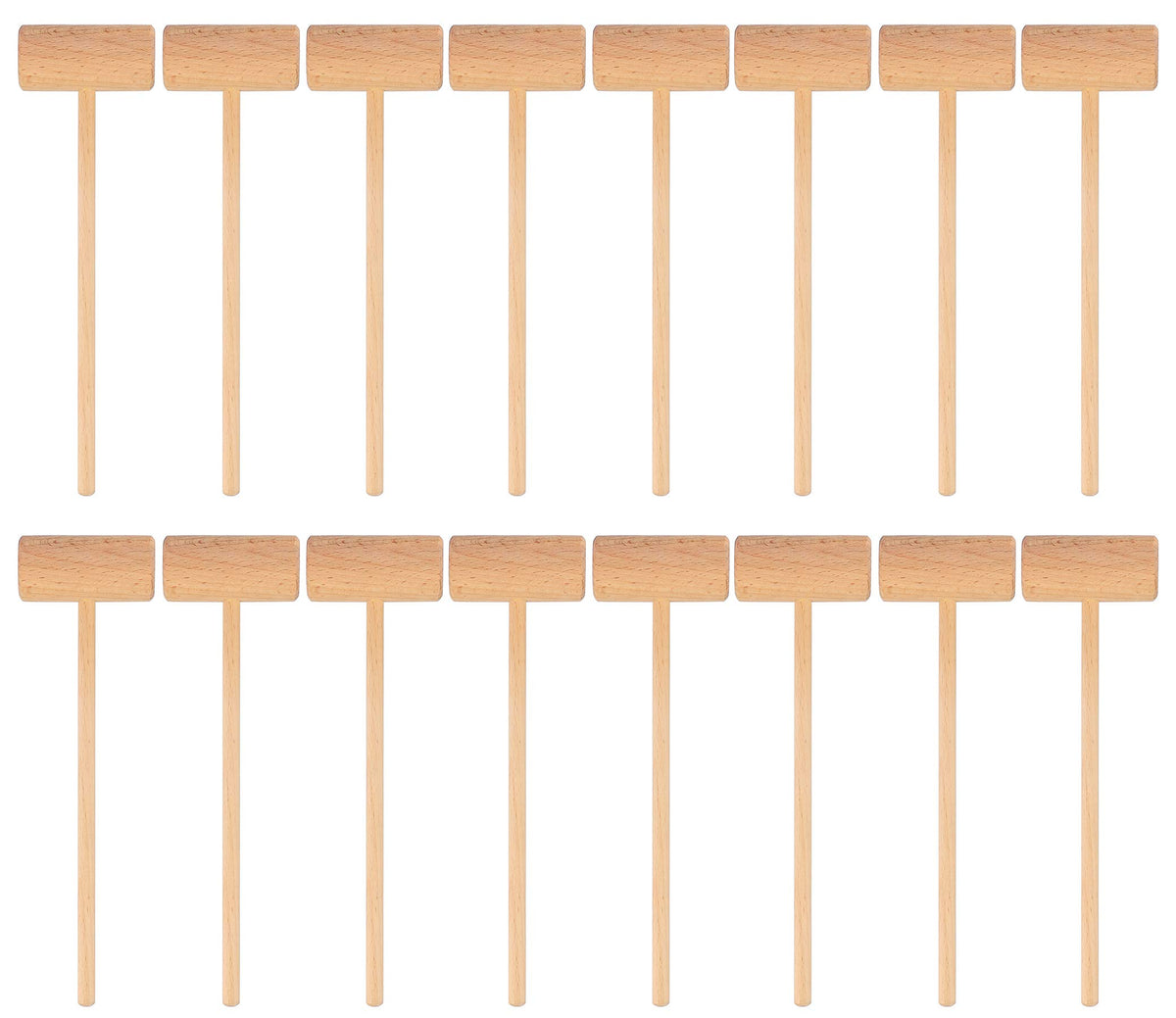 8.26'' Wooden Crab Mallets Crab Hammers Lobster Seafood Crackers (16 Pcs)