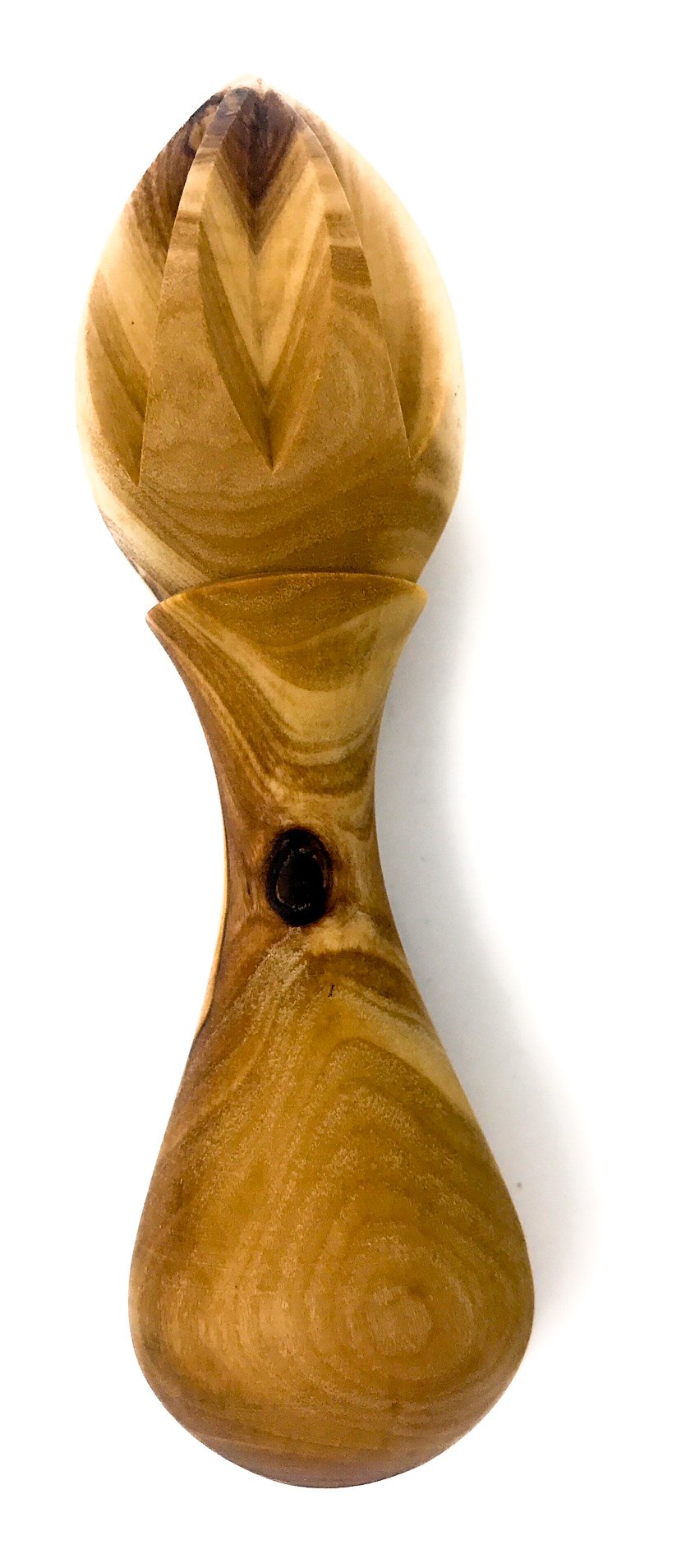 Aramedia Handmade Olive Wood Citrus Lemon, Lime, And Orange Reamer Juicer Squeezer And Honey Dipper Combo / Bundle - By Artisans