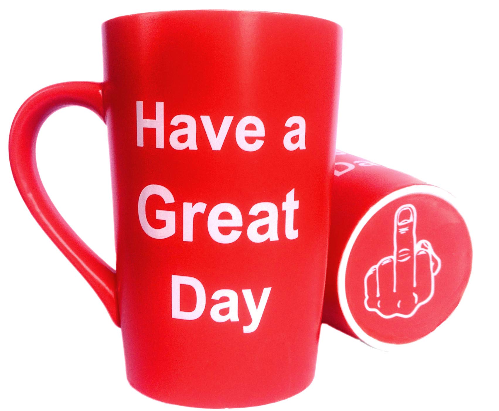 Mauag Funny Christmas Gifts - Porcelain Coffee Mug Have A Great Day Funny Ceramic Cup Red, Best Father'S Day And Mother'S Day Ga