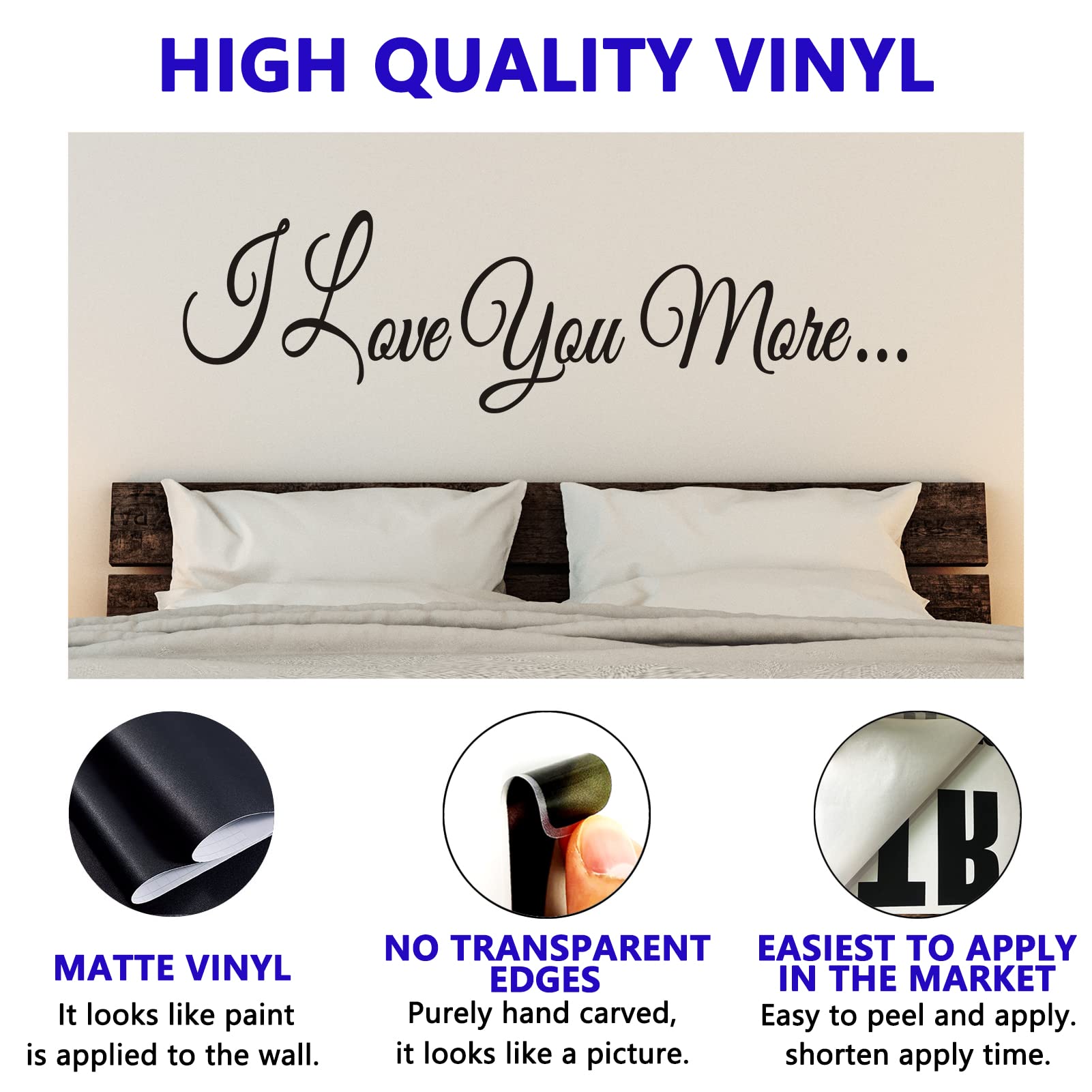 Vodoe Wall Decals For Bedroom, Wall Decals Quotes, Love Women Family Inspirational Couples Marriage Life Bathroom Living Room Ki