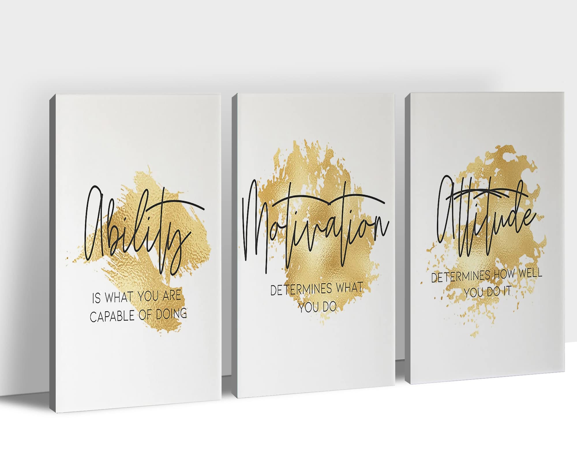Office Wall Art-3 Panel Motivational Wall Art, Inspirational Quotes Canvas Art for Home Office Wall Decor,Positive Quote Wall De
