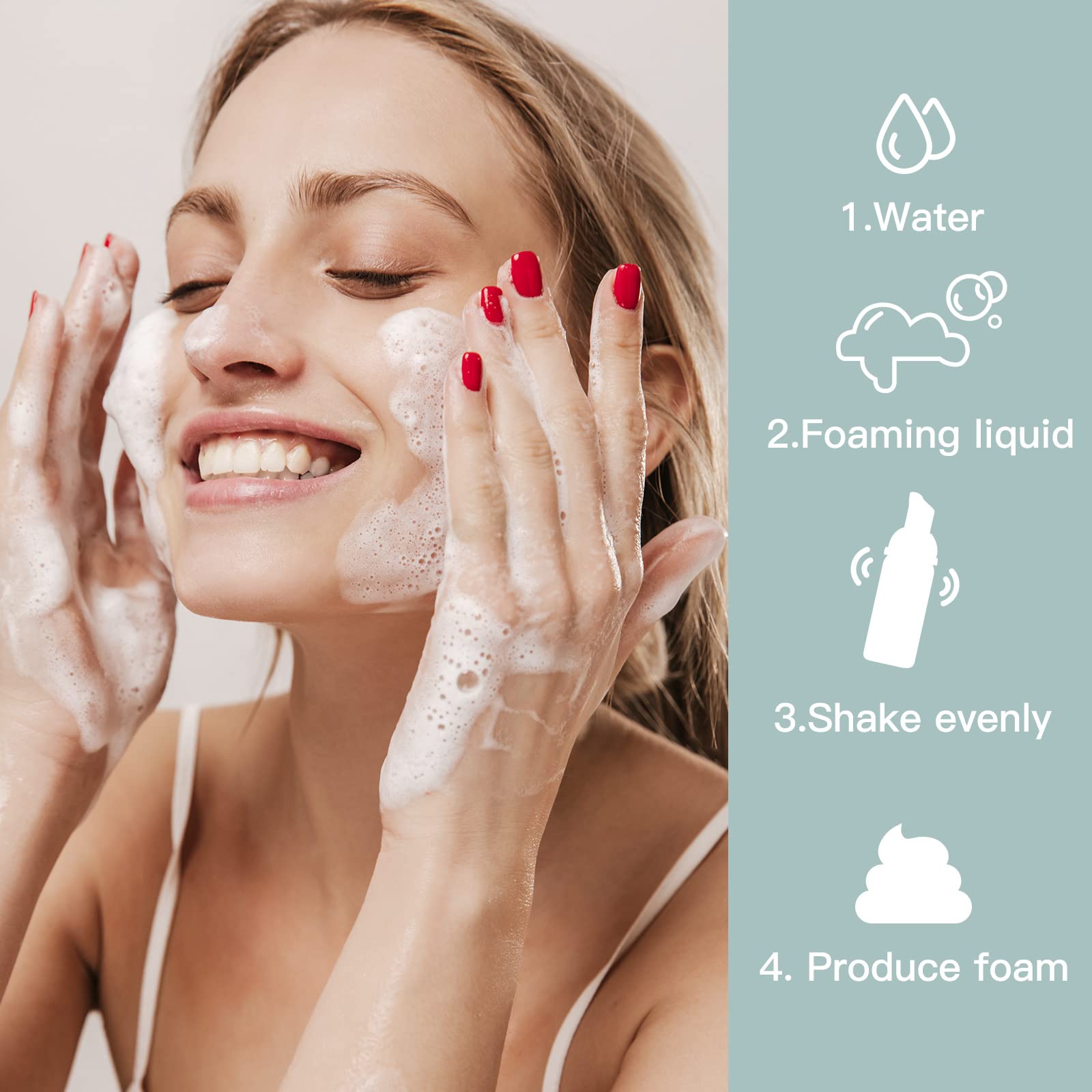 2Oz Foam Pump Bottle (30Pcs) Empty Travel Foaming Dispenser For Hand Soap, Lash Cleanser, Shampoo (60Ml, Clear