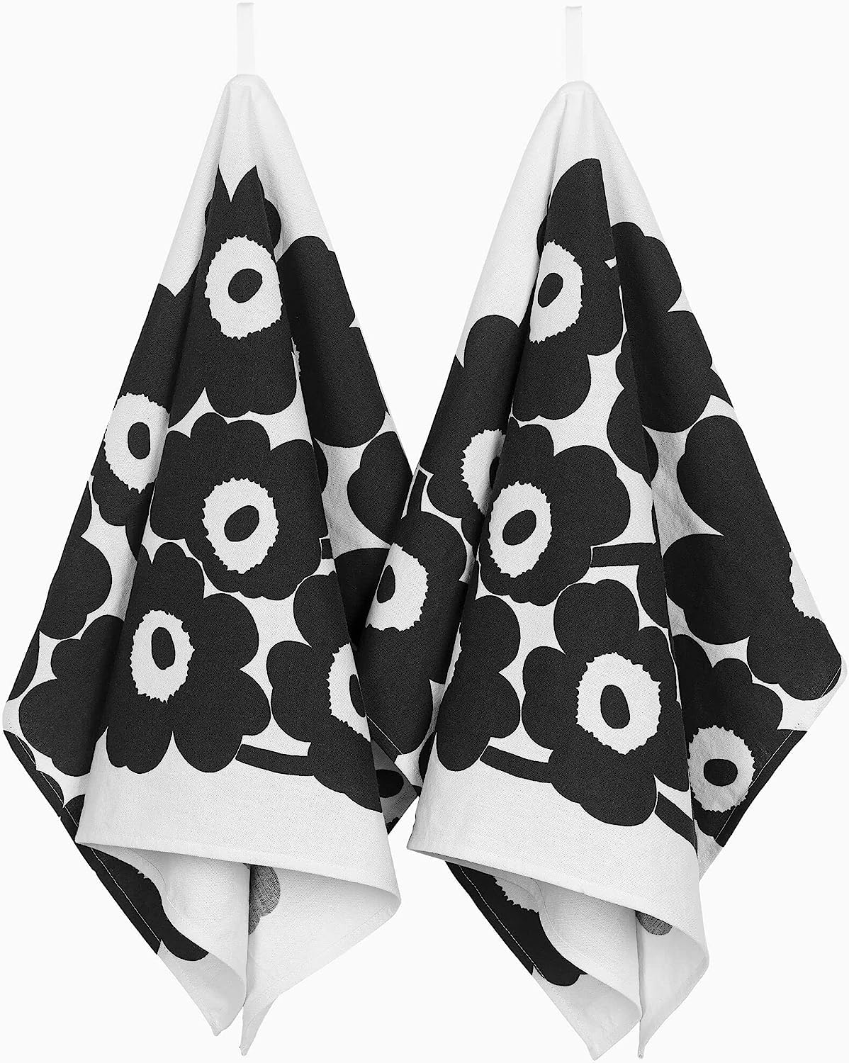 Marimekko Unikko Cotton Linen Kitchen Towel Set Of 2 - Refine Your Kitchen D  Cor With Our Floral Patterned Towels - Stylish And
