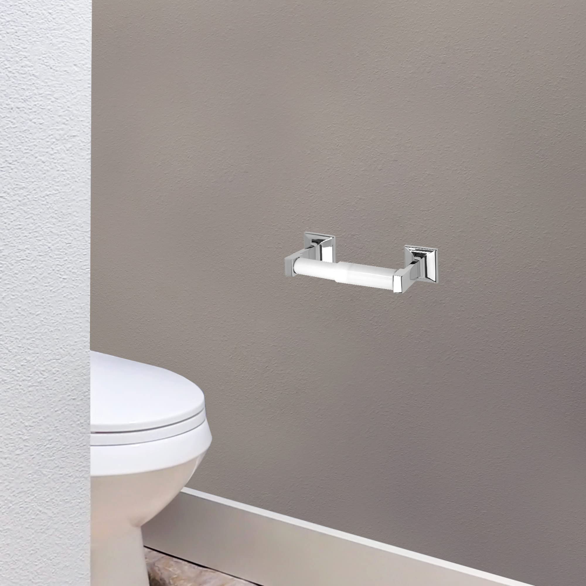 Design House 533042 Millbridge Classic Wall-Mounted Toilet Paper Holder For Bathroom Polished Chrome