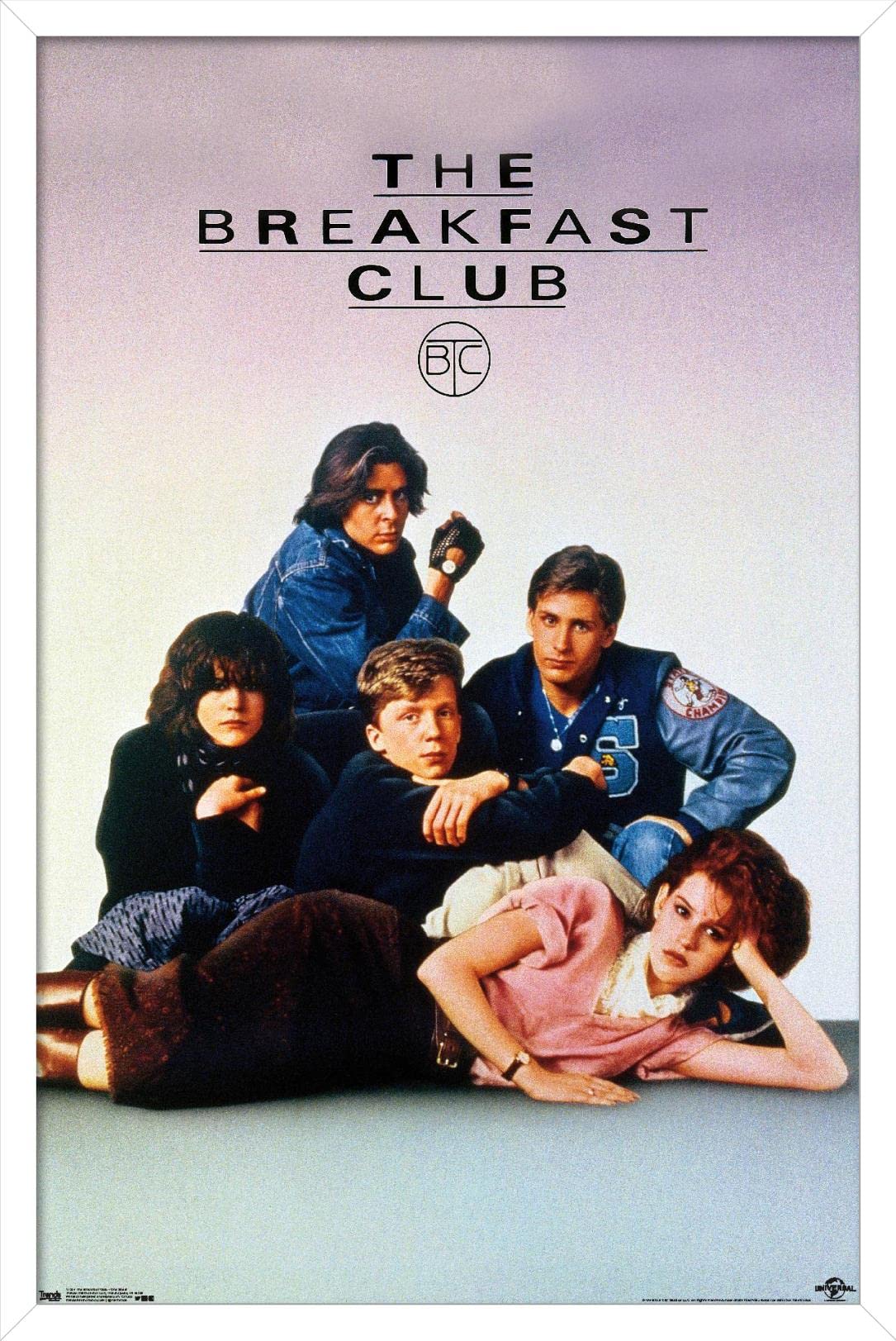 Trends International The Breakfast Club - One Sheet Wall Poster, 22.375'' X 34'', White Framed Version