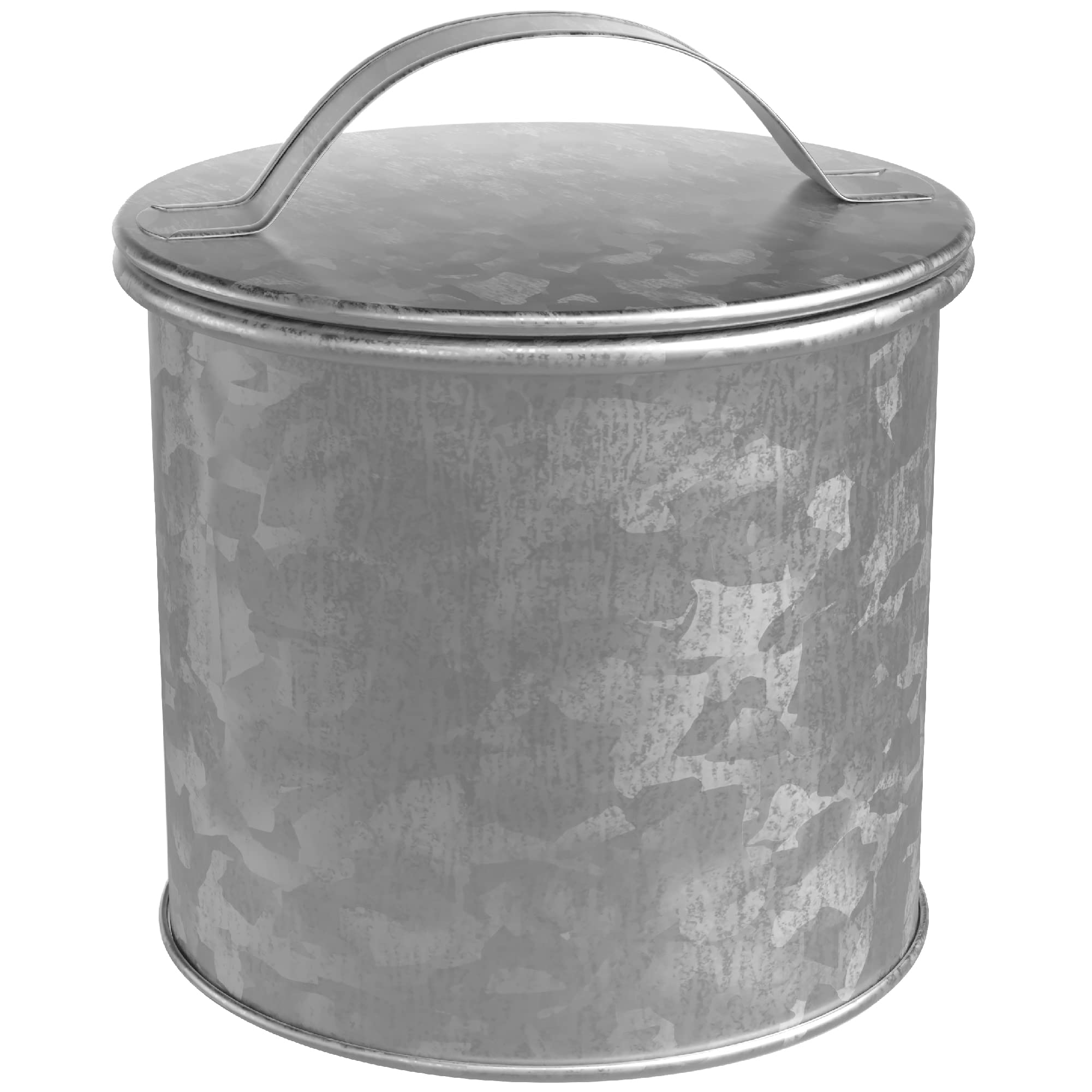 Amici Home Newport Galvanized Metal Canister | Dry Food Storage Container | Airtight Lid | 30 Ounce Capacity | Farmhouse D  Cor