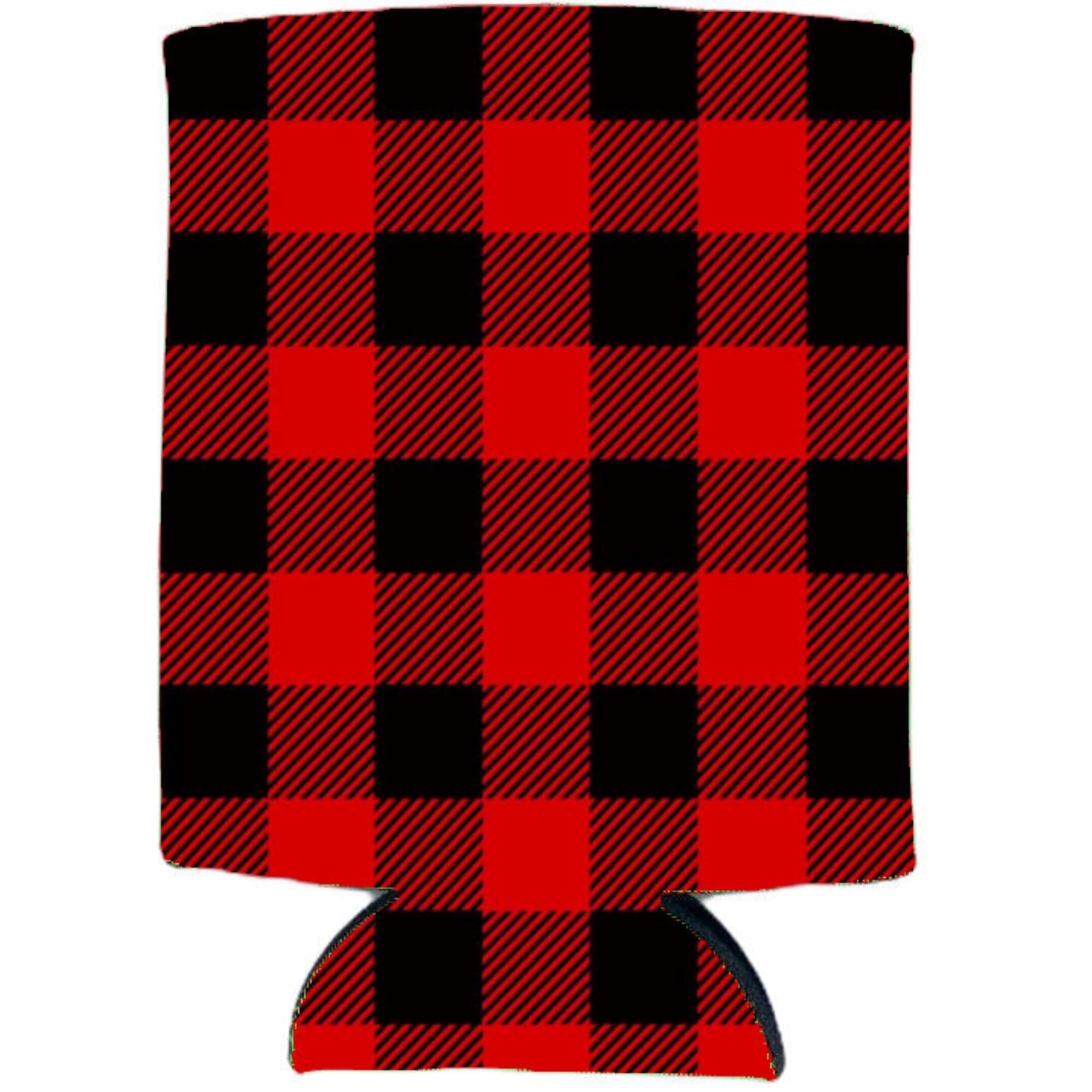 Buffalo Check Flannel Pattern Collapsible Can Coolie
