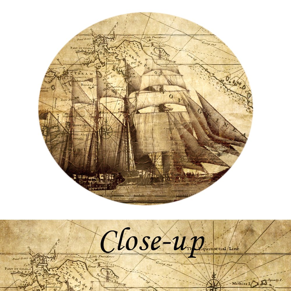 KREATIVE ARTS Large Old World Map Sailing Map Painting Canvas Print Nautical Wall Art Prints Ready to Hang 40x30inch