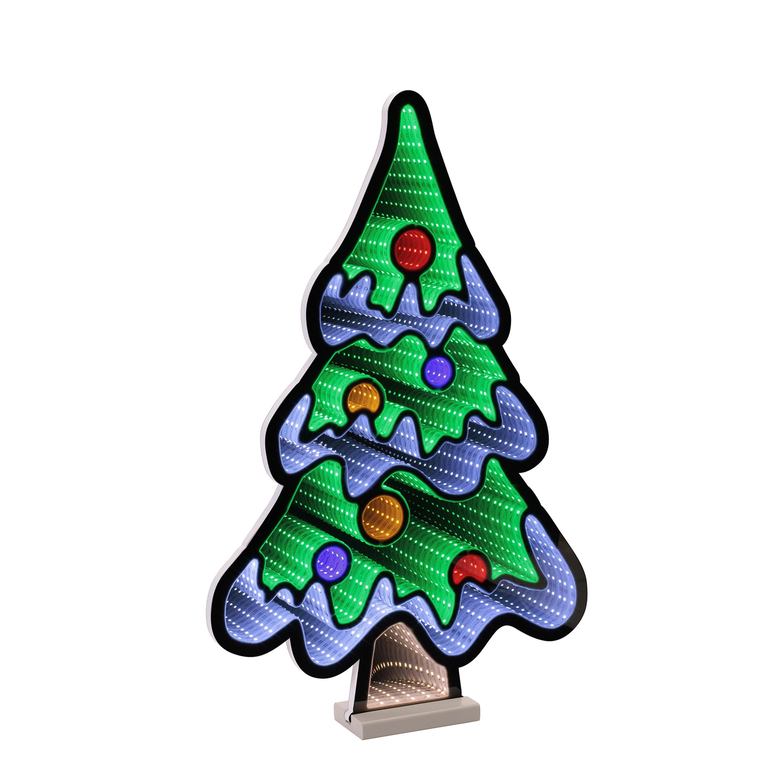 Christmas Tree w/Snow Ekkolight 23.5H Acrylic UL Plug