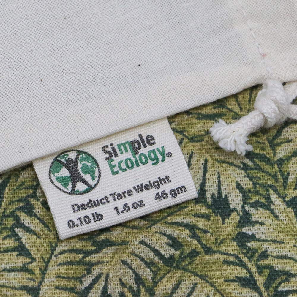 Simple Ecology Reusable Grocery Produce Shopping And Storage Bags, Organic Cotton Muslin, Xlarge 3 Pack