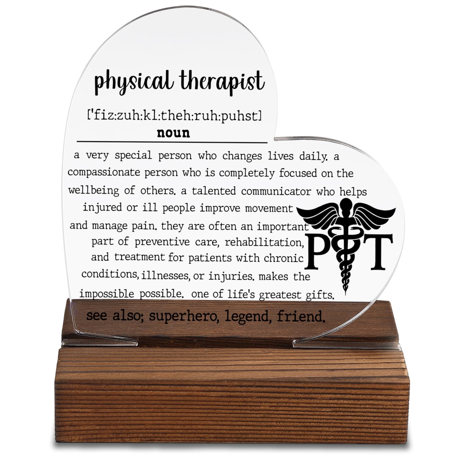 Physical Therapist Gifts, Thank You Gifts for Physical Therapist, Physical Therapist Plaque, Physical Therapist Office Desk Deco