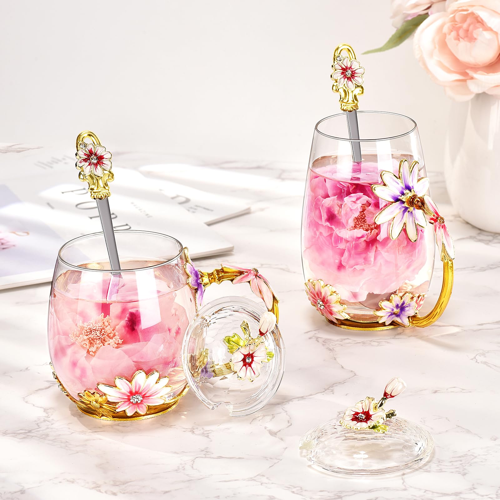 Wisolt Birthday Gifts for Women Mothers Day Gifts for Her Mom Grandma Teacher Friend Anniversary Christmas Valentines Day Glass