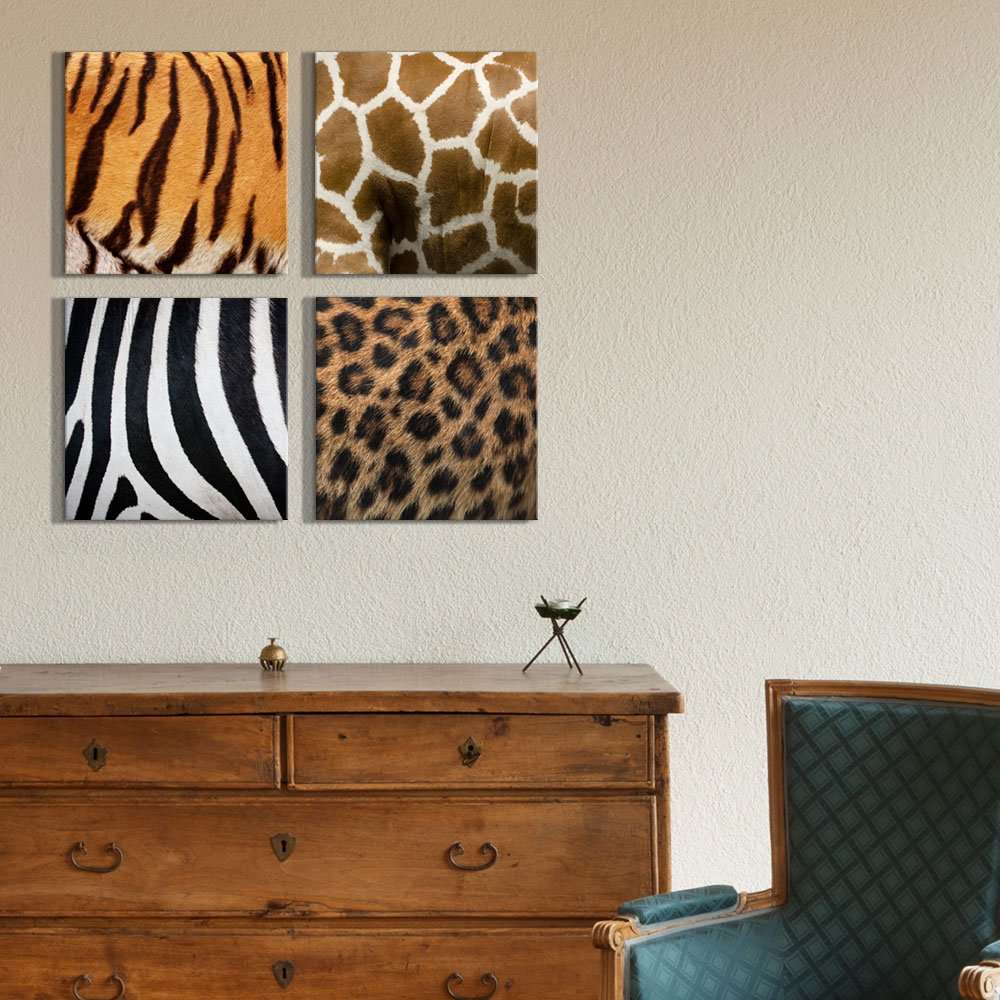 Wall26 - Canvas Prints Wall Art - Canvas Prints Wall Art - Tiger Fur/Skin Texture - 24''X24''