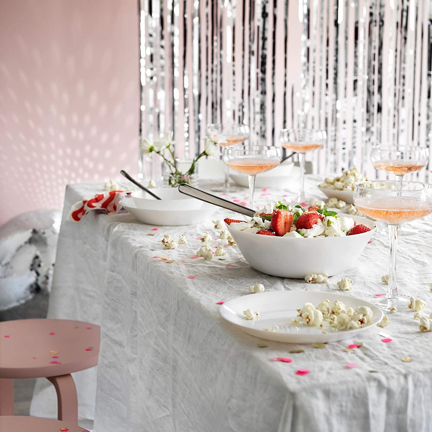 Bs Case Ikeaa Tempered Opal Glass Dinnerware Plates And Bowls (Pack Of 6) (Deep Plate, White20 Cm (8))