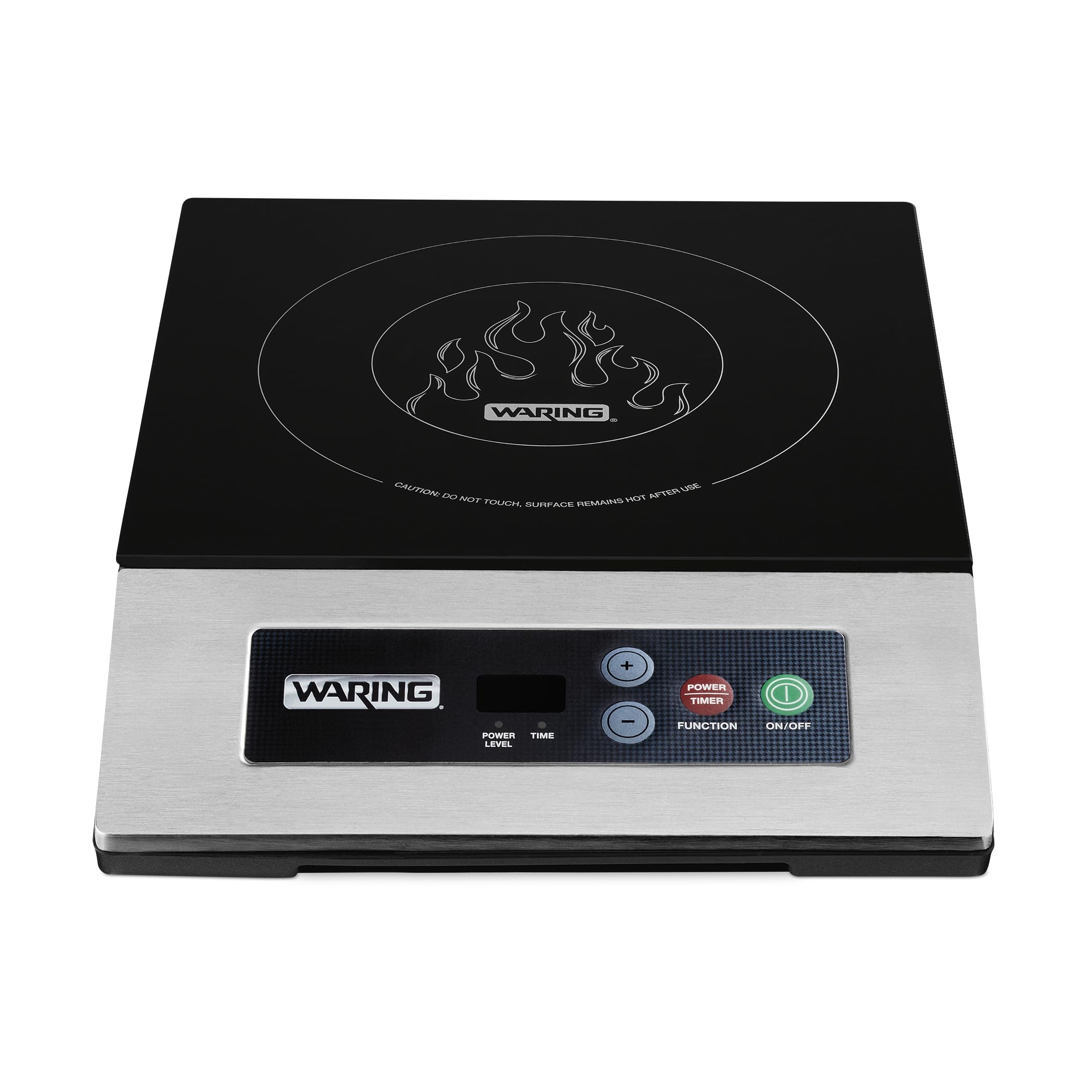 Waring Commercial Induction Cooktop, Single-Range, Cooking Surface 11.5 x 11.75, 10 Power Settings, Up to 450F, for Professional