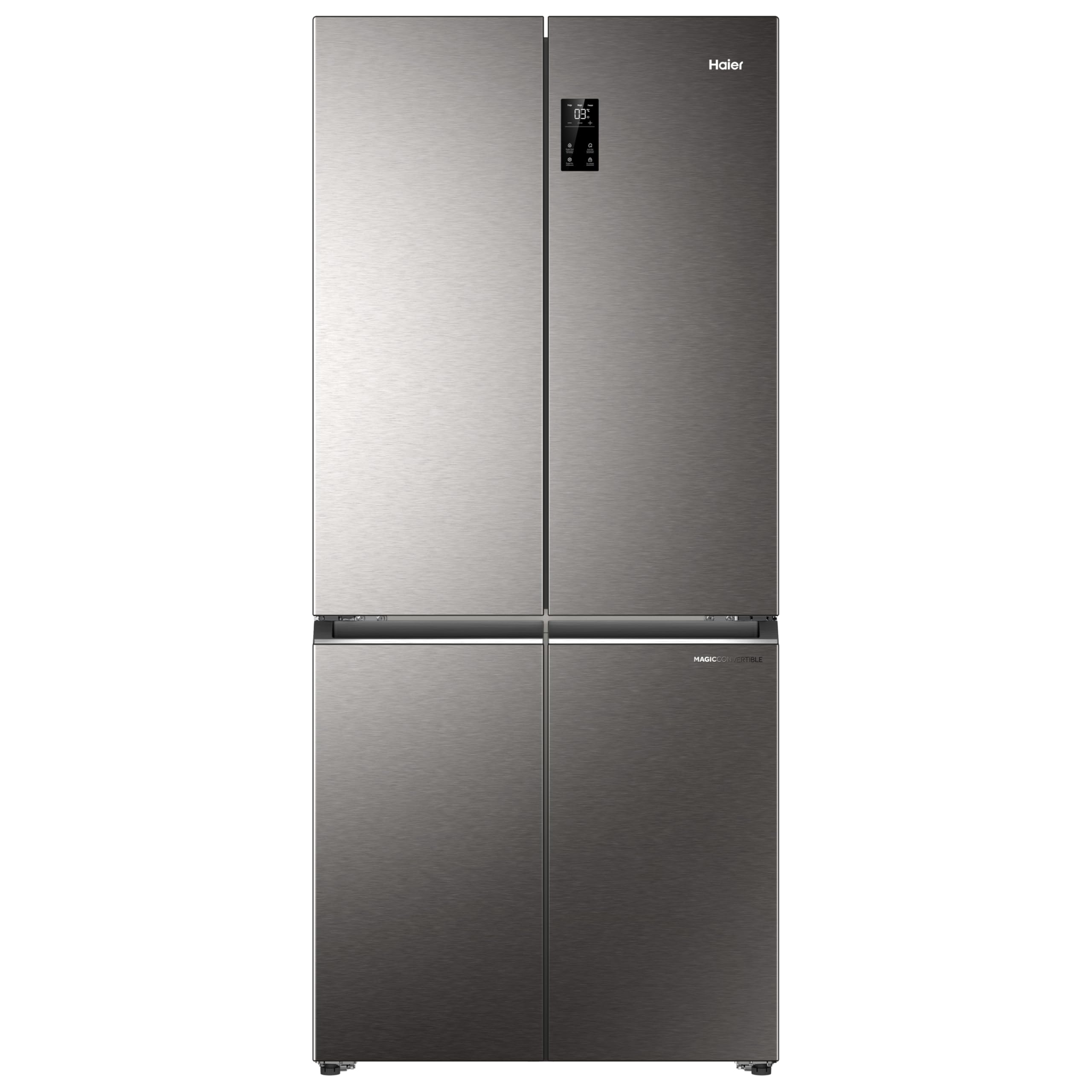 Haier 520 L, 4Door Side By Side Refrigerator With Convertible Fridge Space & Inverter Technology (Hrb600Is1, Steel Inox)