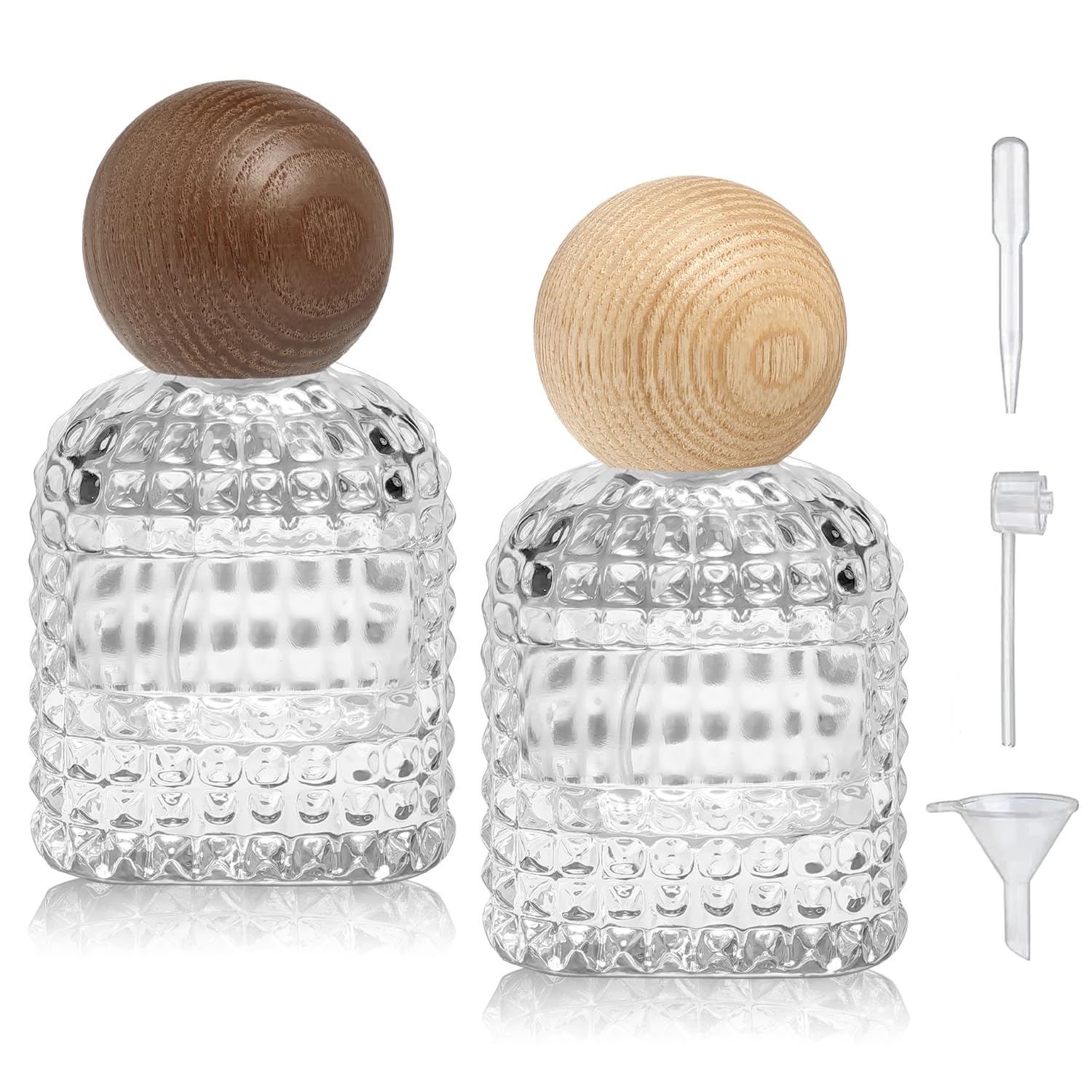 Yerpkefey 30Ml/1.0 Oz Glass Spray Bottle Perfume Atomizer,Vintage Perfume Bottles Empty Refillable Spray Bottle 2Pack (A1-30Ml)