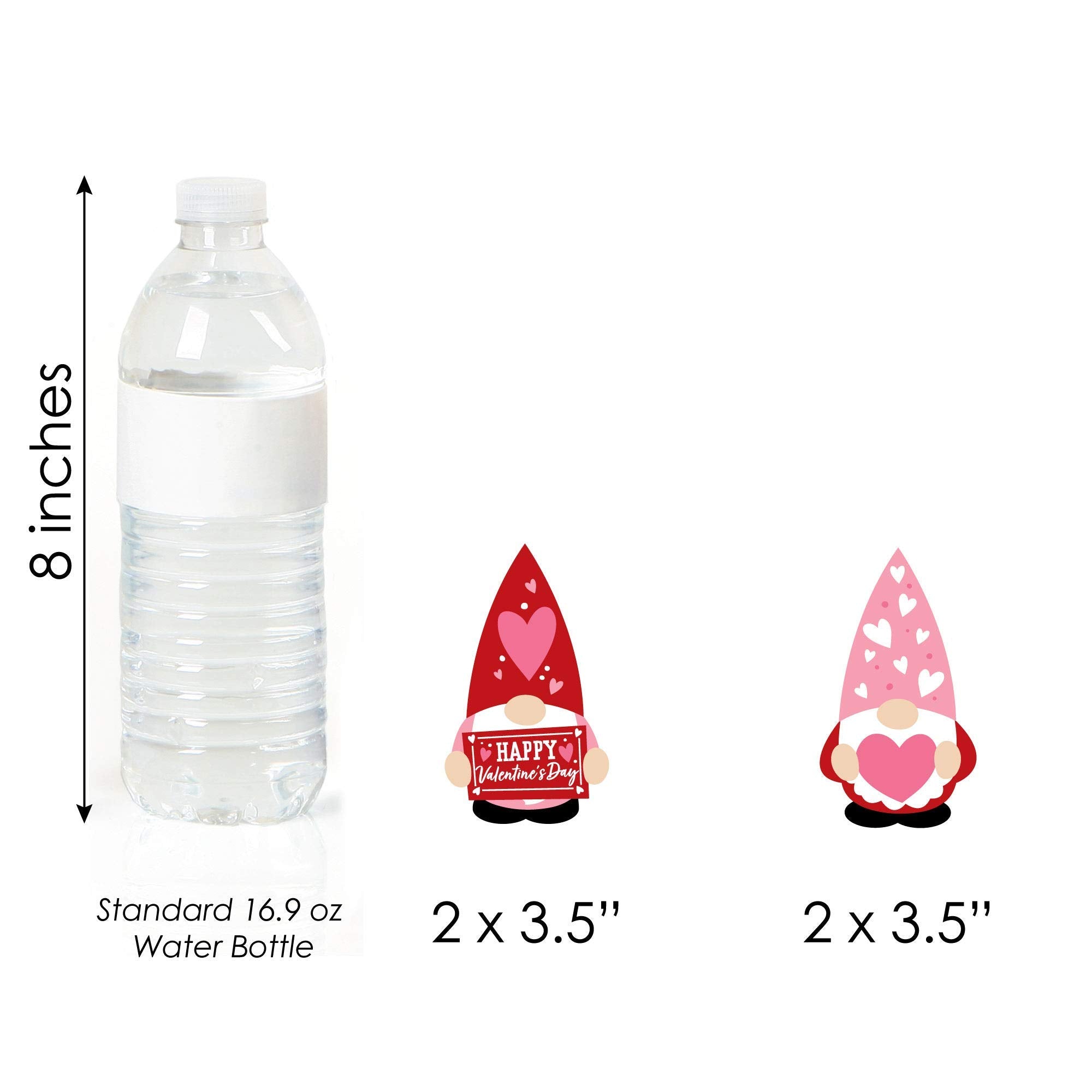 Big Dot Of Happiness Valentine Gnomes - Diy Shaped Valentines Day Party Cut-Outs - 24 Count