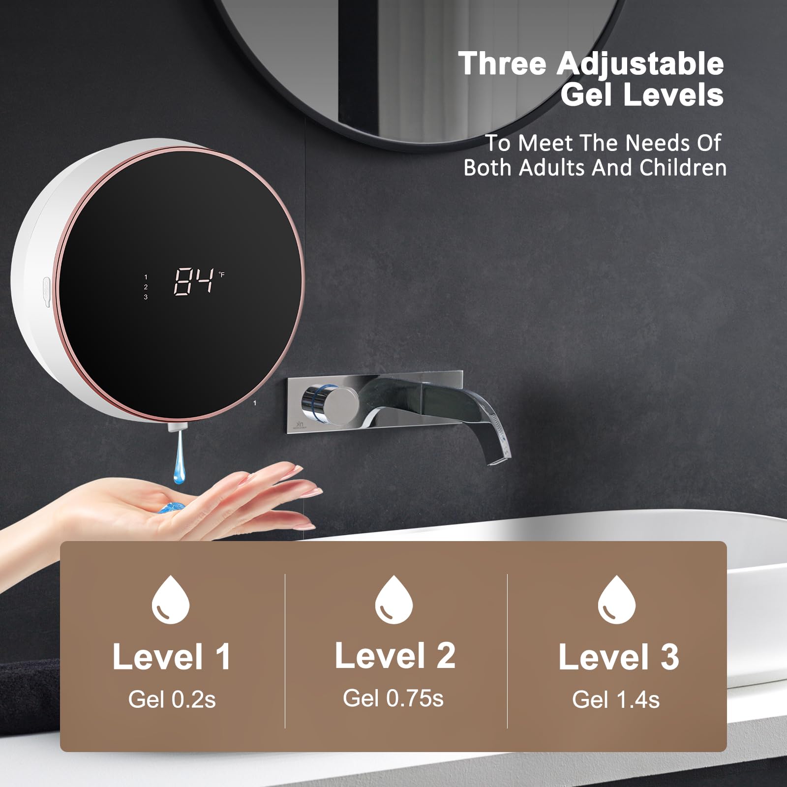Monstake Automatic Soap Dispenser Touchless Auto Hands Free Liquid Wall Mount Dish Soap Dispenser Electric Plastic Modern Smart