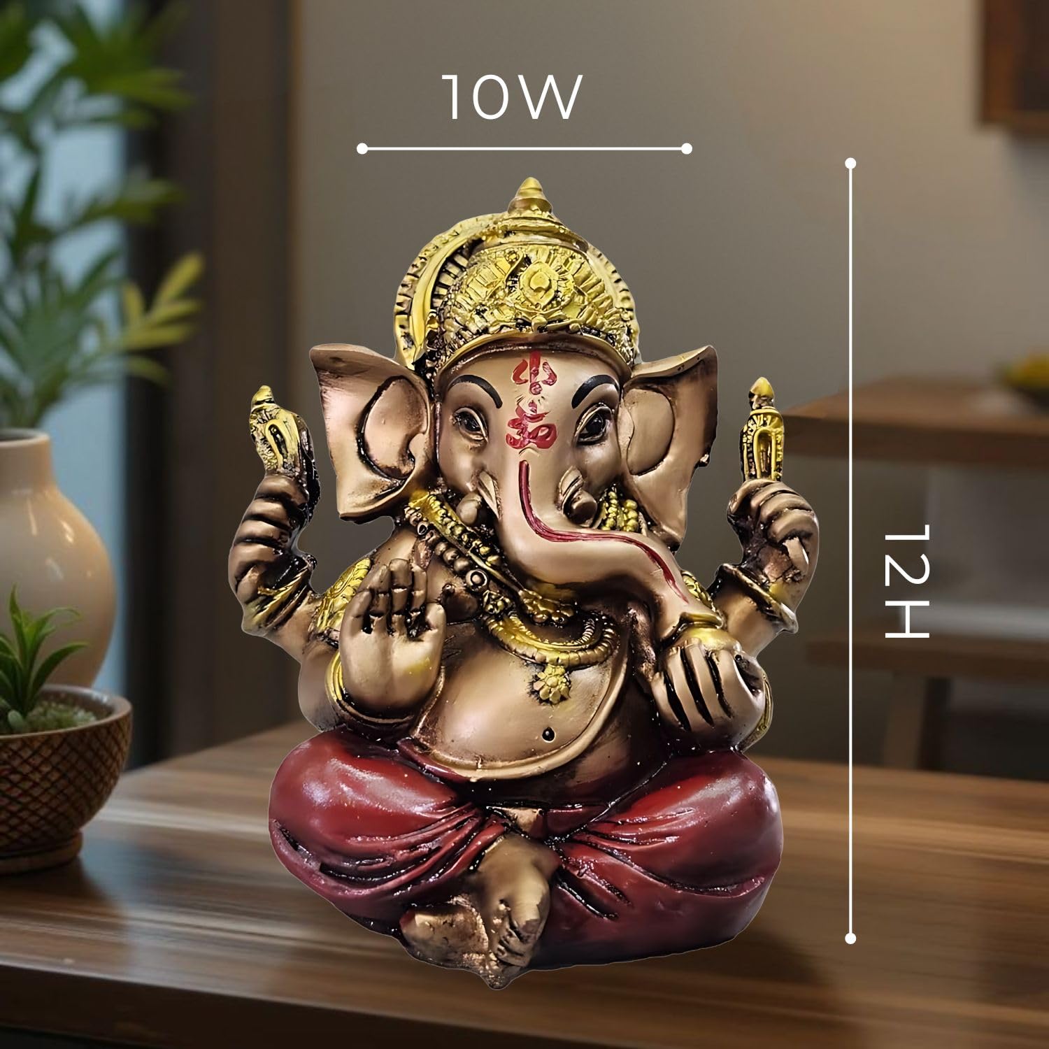 Homesta Divine Ganesha Statue | Ganesha Murti Ganpati Idol For Home Decor Statue | Pooja Lord Ganesh Figurine | House Warming Gi