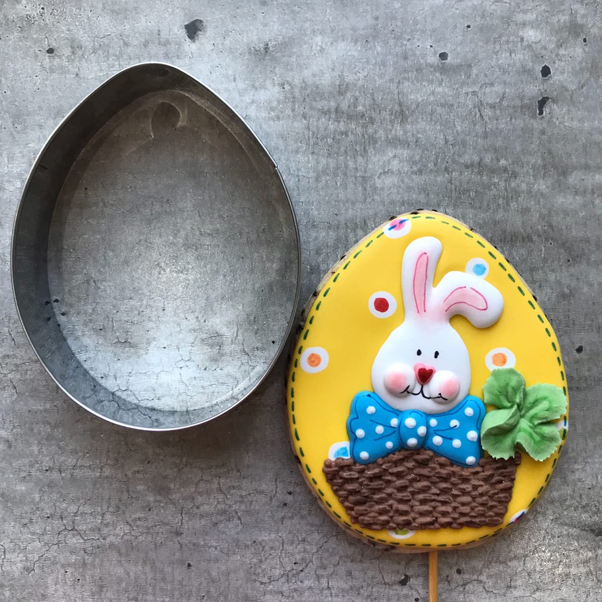 Liliao 3.9'' Egg Cookie Cutter, Stainless Steel
