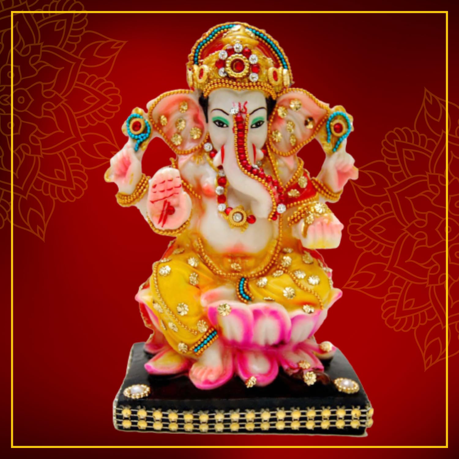 Buji Craft Ganesh Ji Lord Ganesha Car Dashboard Ganesh Statue Ganesh Murti Ganeshji Idol Ganpati Baba Ganpati Murti S5030