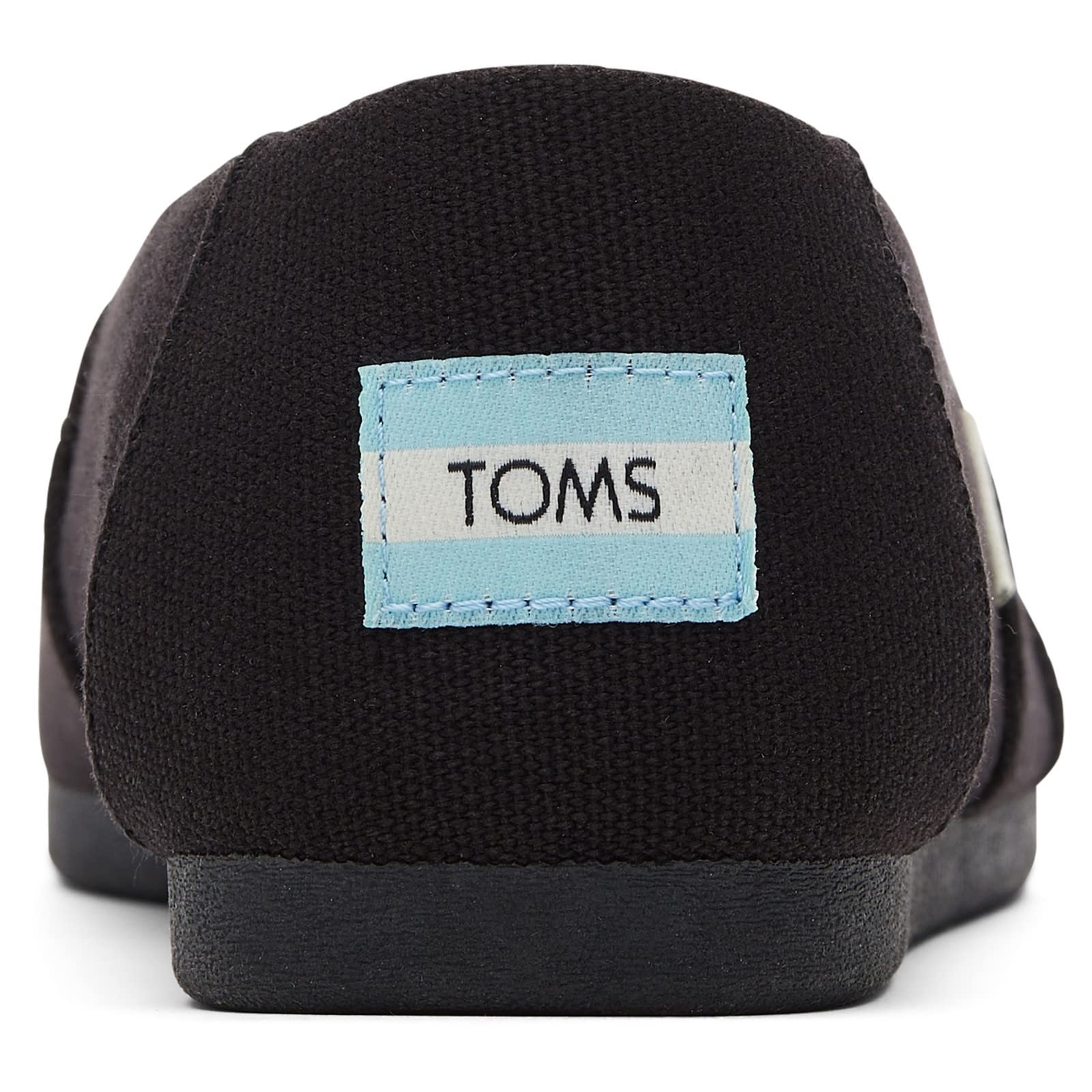 Toms Womens, Alpargata Recycled Slip-On - Wide Width Solid Black 8 W