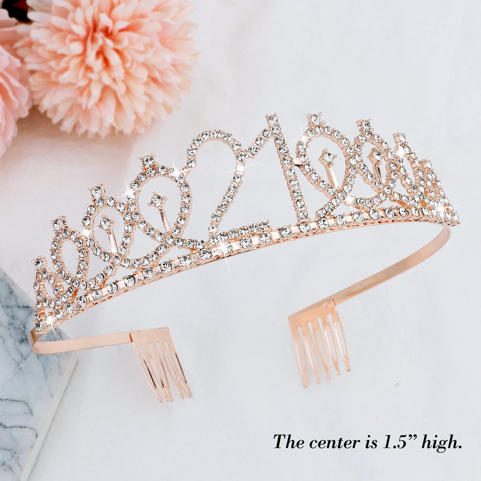 Cieher Rose Gold 21St Birthday Sash, Tiara And Decorations - Elegant 21 Year Old Birthday Gift Set