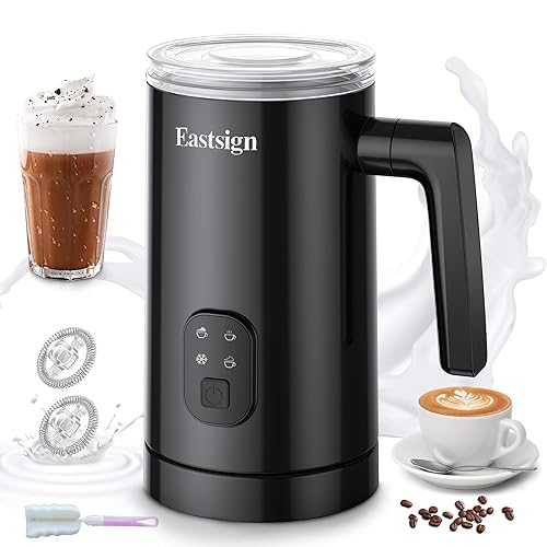 Eastsign Milk Frother, Frother For Coffee, 4 In 1 Electric Milk Frother And Steamer, Warm And Cold Foam Maker, Hot Chocolate Mak