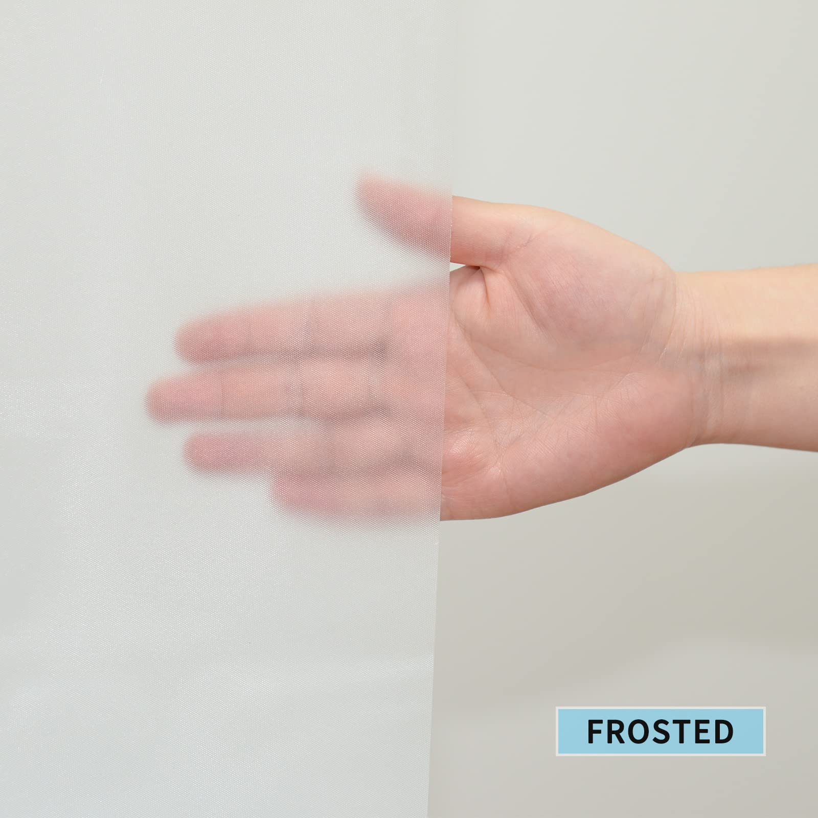 Yisure Plastic Frosted Peva Bathroom Window Curtain, No Hook Needed Narrow Short Peva Privacy Shower Curtain For Shower Room, Wi