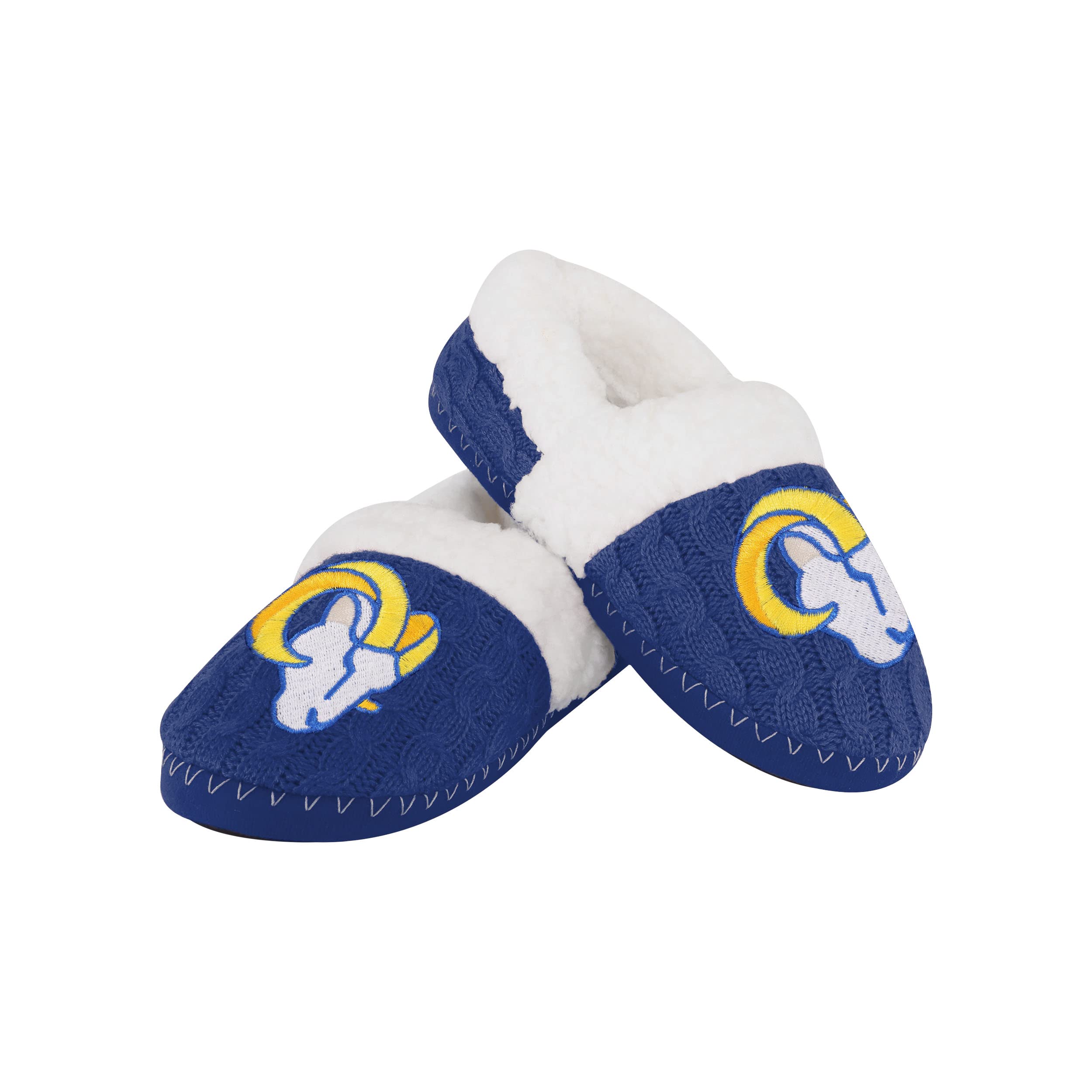 Los Angeles Rams Nfl Nfl Womens Team Color Moccasin Slipper - S