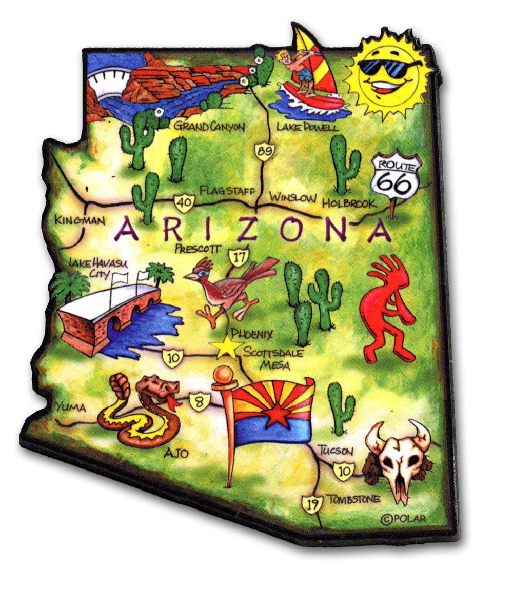 Arizona State Decowood Jumbo Wood Fridge Magnet 3