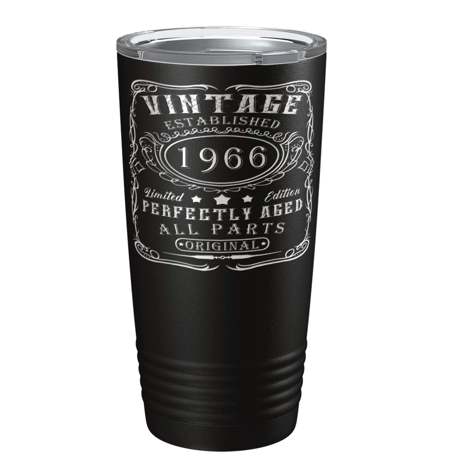 Cuptify 1966 Vintage Perfectly Aged 57Th Birthday Gift For Men And Women 57 Years Old On Black 20 Oz Insulated Stainless Steel T