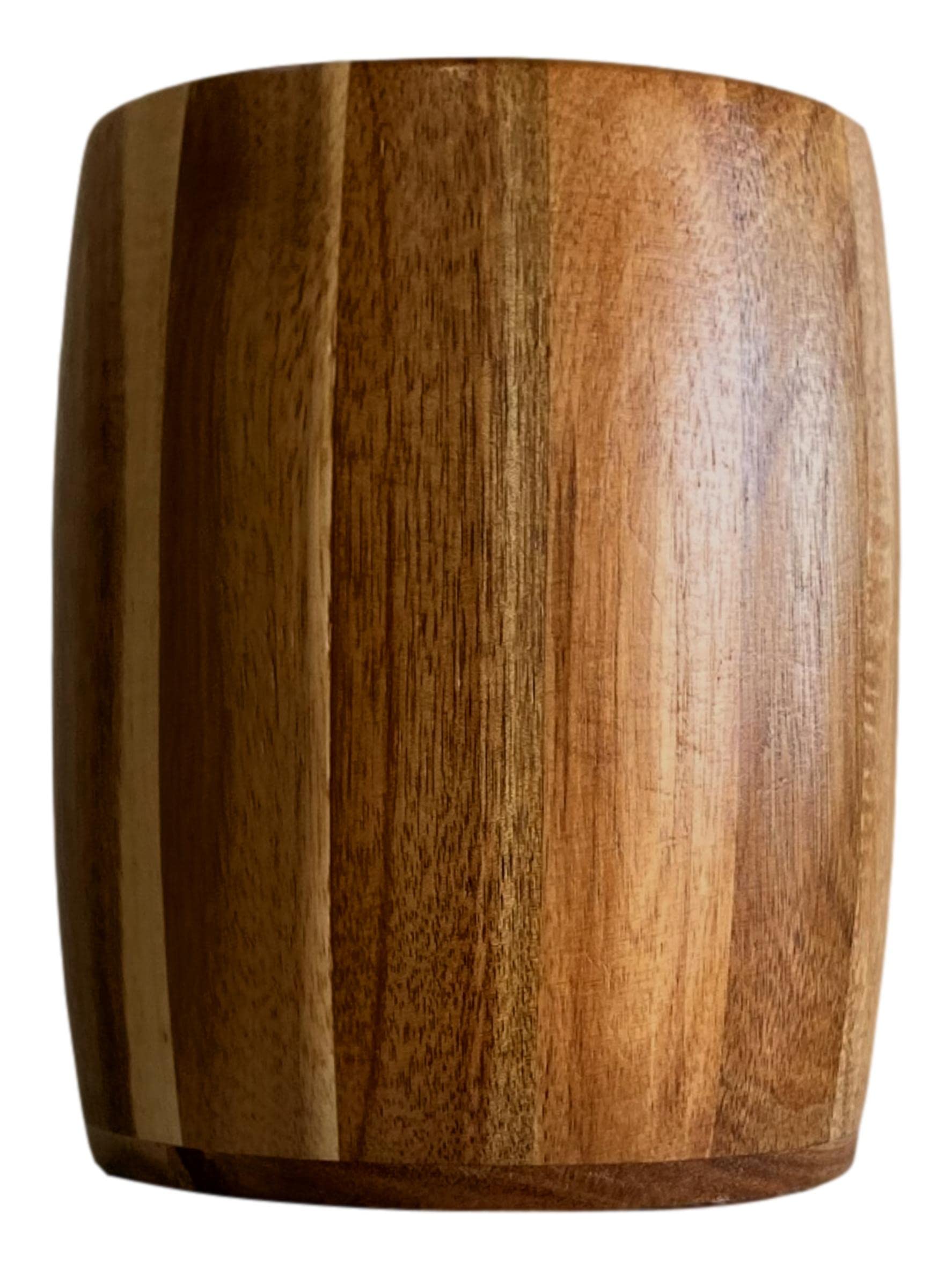 The Pretty Turtle Bamboo Kitchen Counter Utensil Crock Holder Caddy 6'' X 4 1/2'' (Oval Acacia)