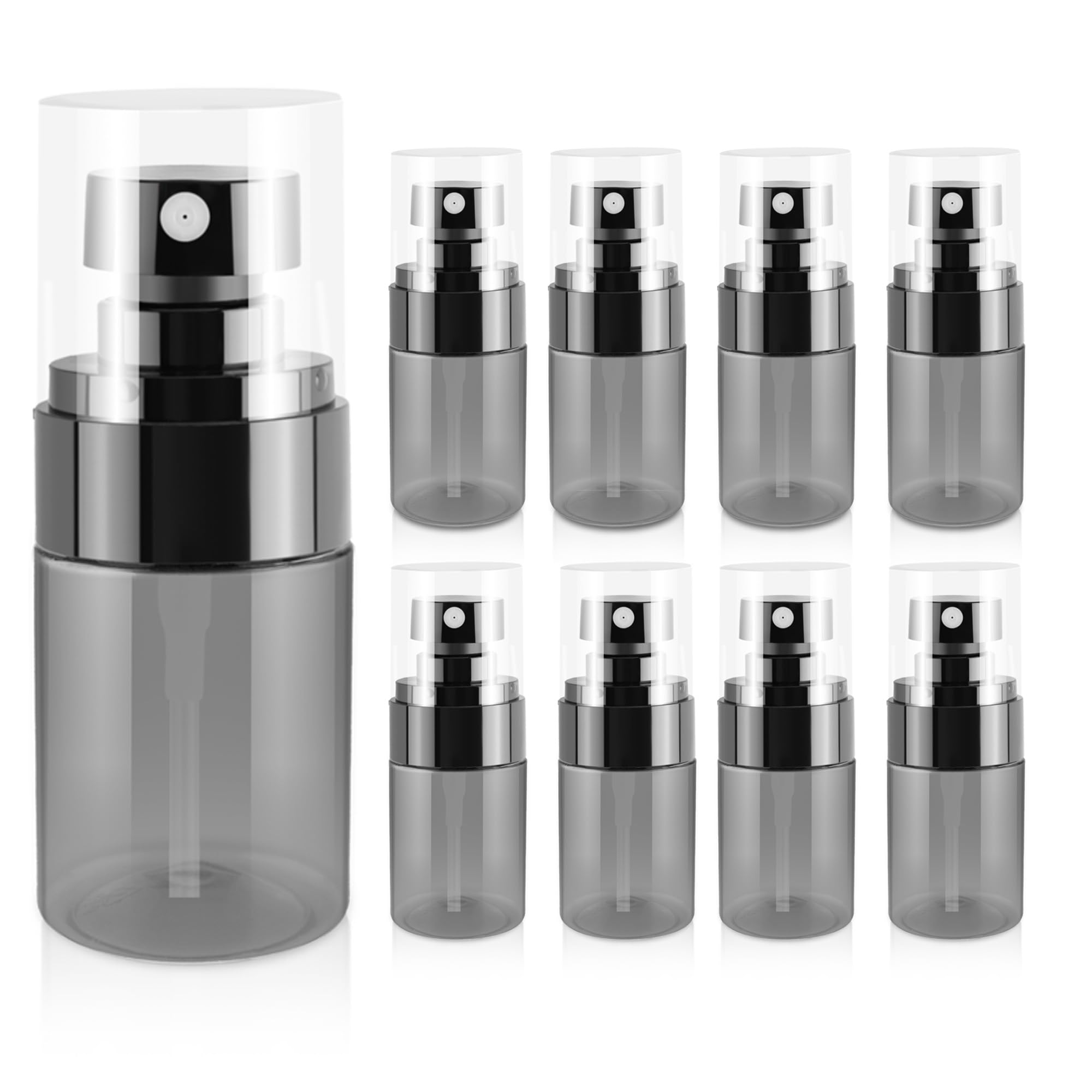 Givitasot 9Pack Small Spray Bottle, 1Oz Black Plastic Fine Mist Mini Spray Bottles, Empty Refillable Travel Spray Bottle, Mister
