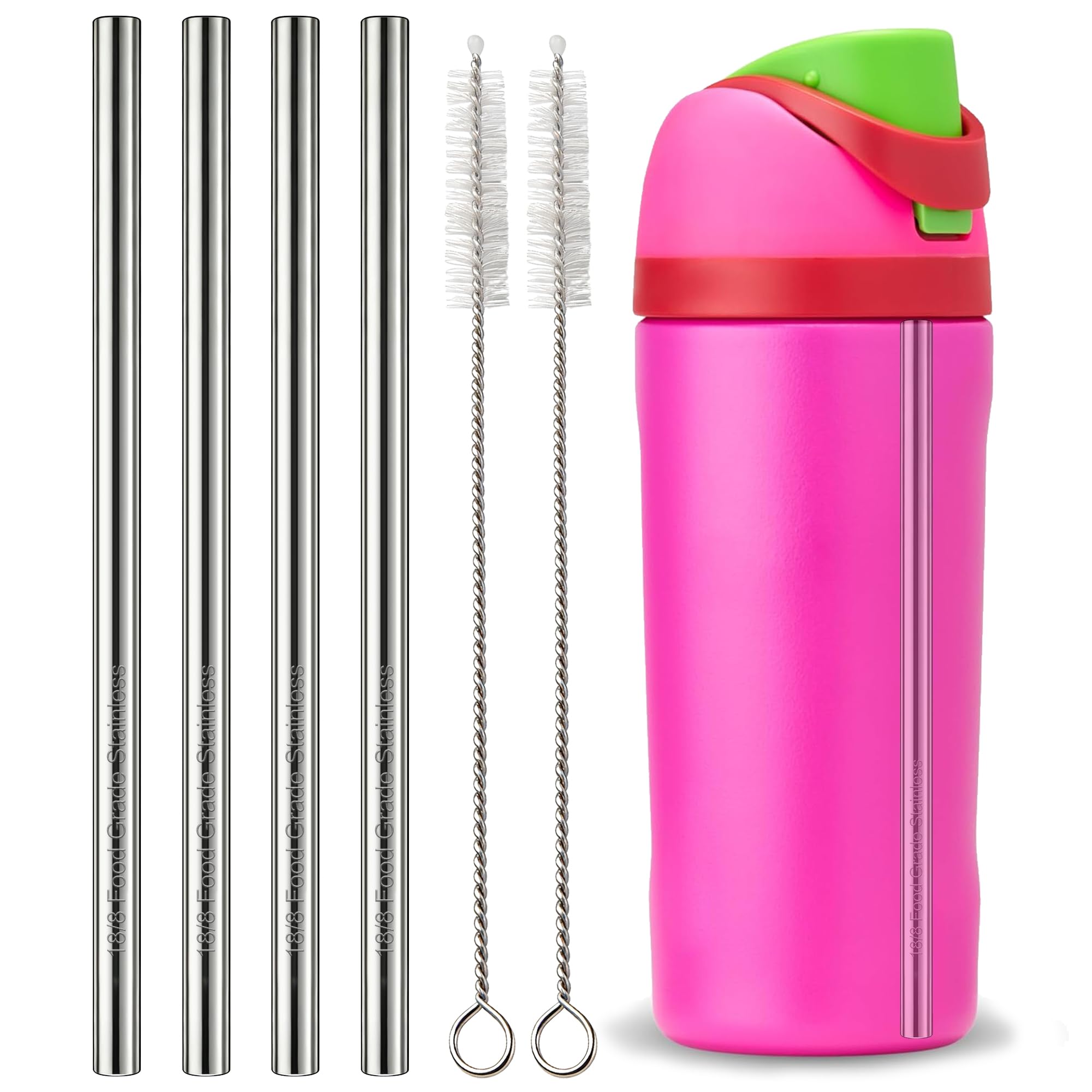 Metal Straws Replacement for Owala Free Sip Kids 16 oz