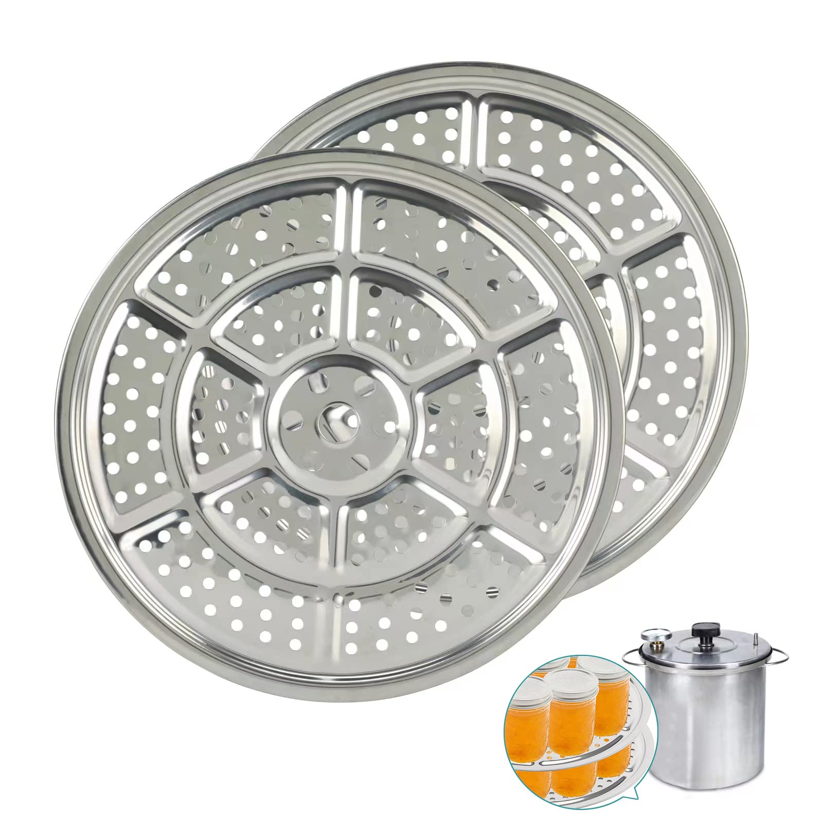 Fonllam 2Pack Stainless Steel Canner Rack - 11-Inch Pressure Cooker Rack For Pressure Canner - Compatible With Presto, All-Ameri