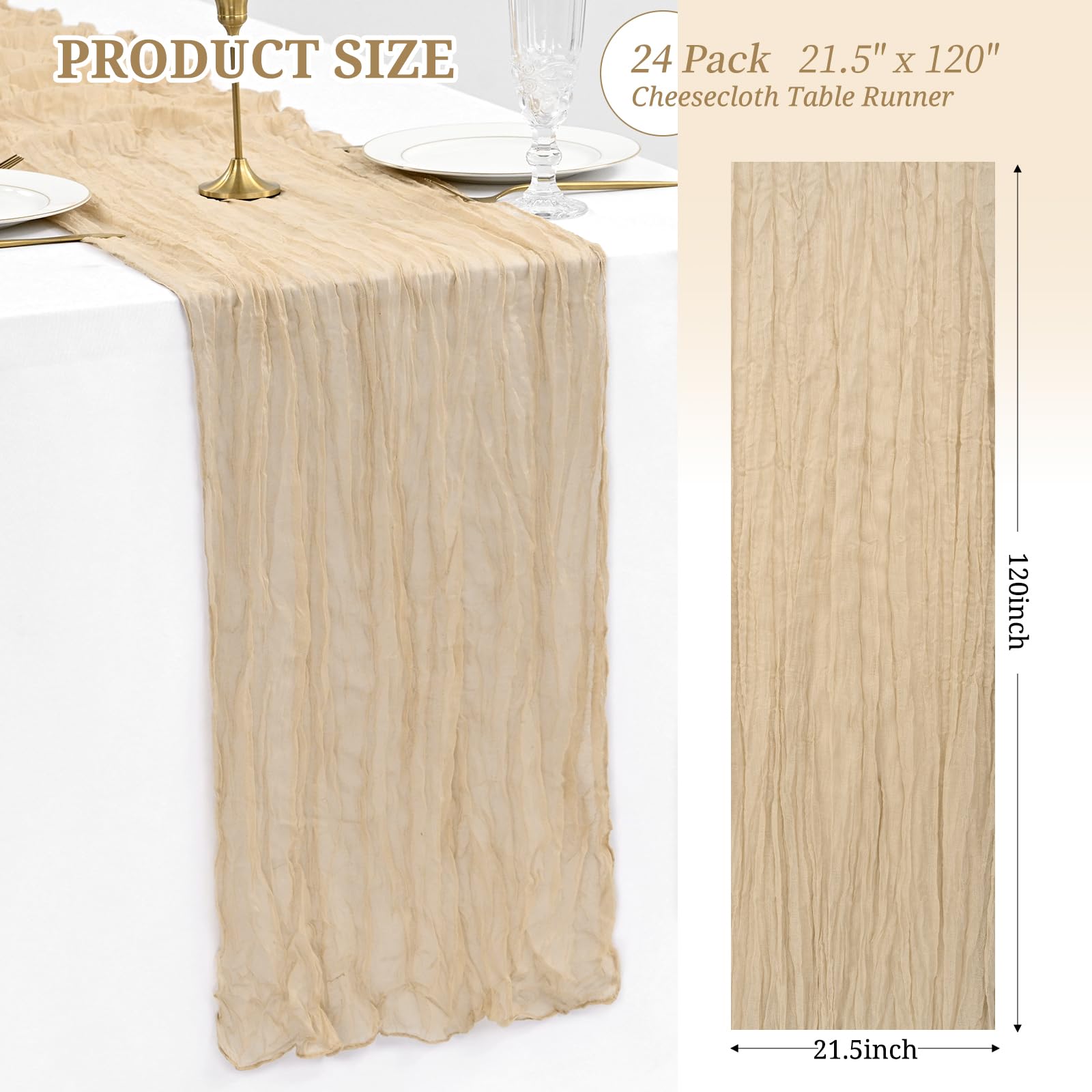24 Pack Red Cheesecloth Table Runner Gauze Table Runner 10Ft Long Semi-Sheer Table Runner Boho Or Rustic Wedding Table Decor For